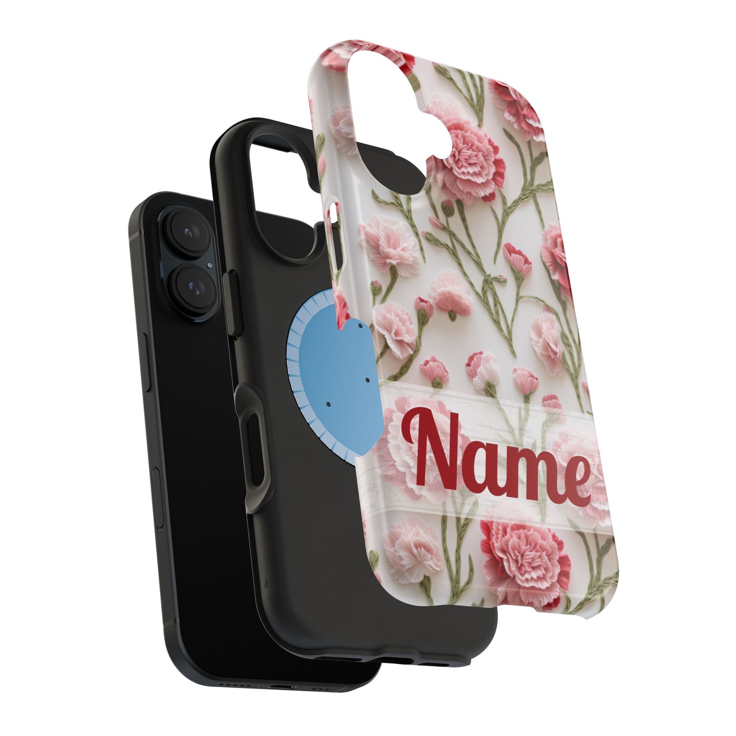 January Birth Flower Phone Case • Pink Carnation iPhone Cover • MagSafe Gift for Her