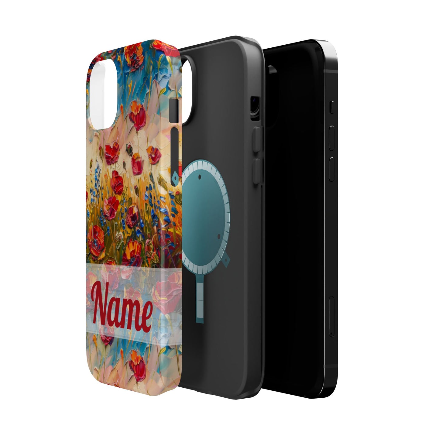 August Birth Flower Phone Case • Red Poppies Poppy iPhone Cover • Colorful Floral MagSafe Gift