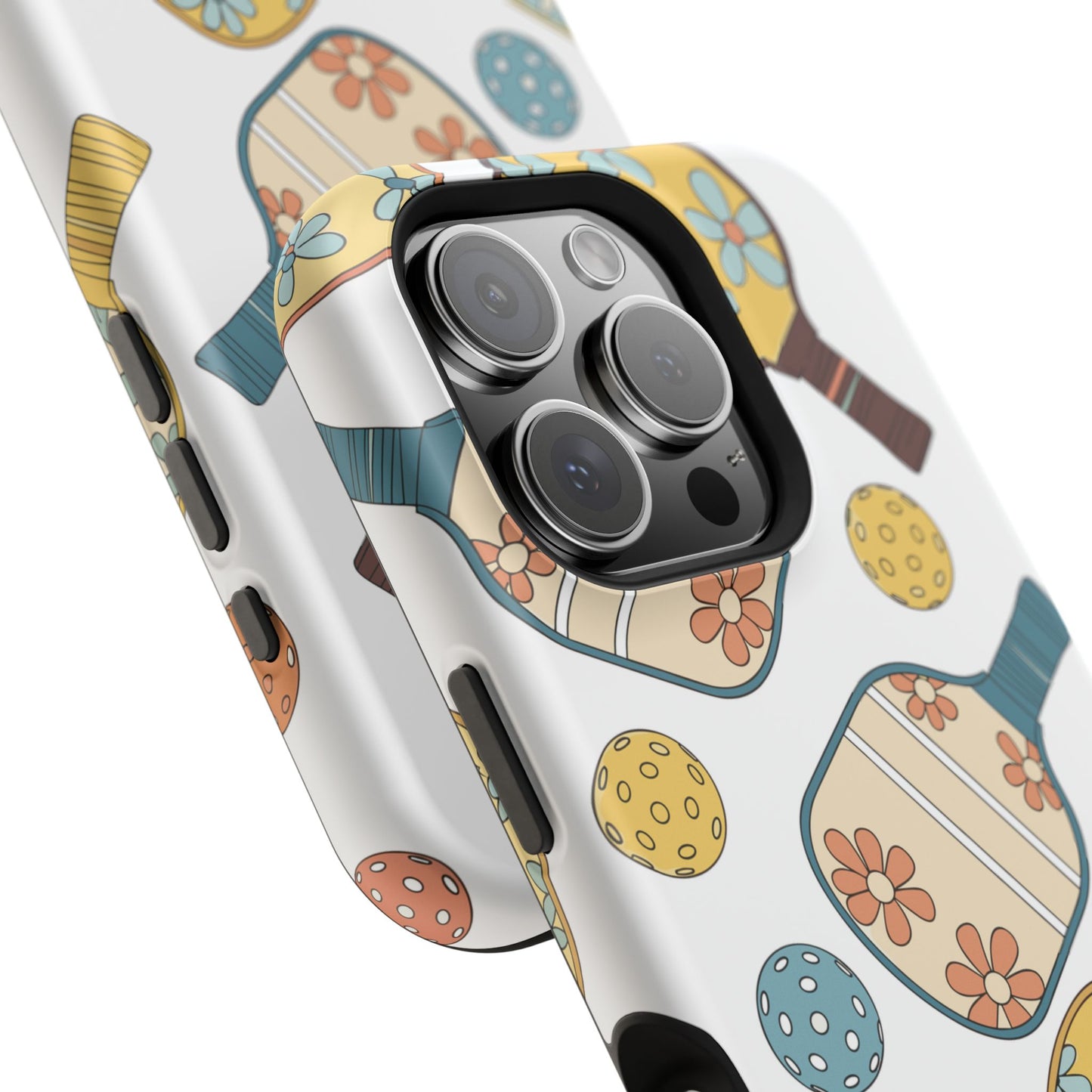 Custom, Personalized Retro Pickleball iPhone Case Custom Magnetic Tough Case Personalized