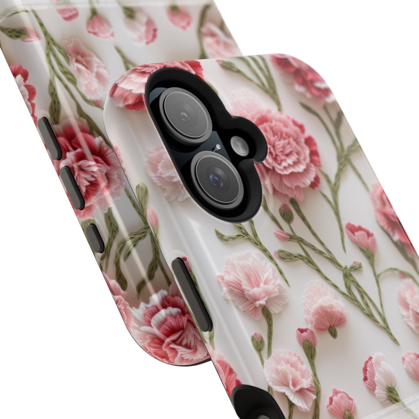 January Birth Flower Phone Case • Pink Carnation iPhone Cover • MagSafe Gift for Her