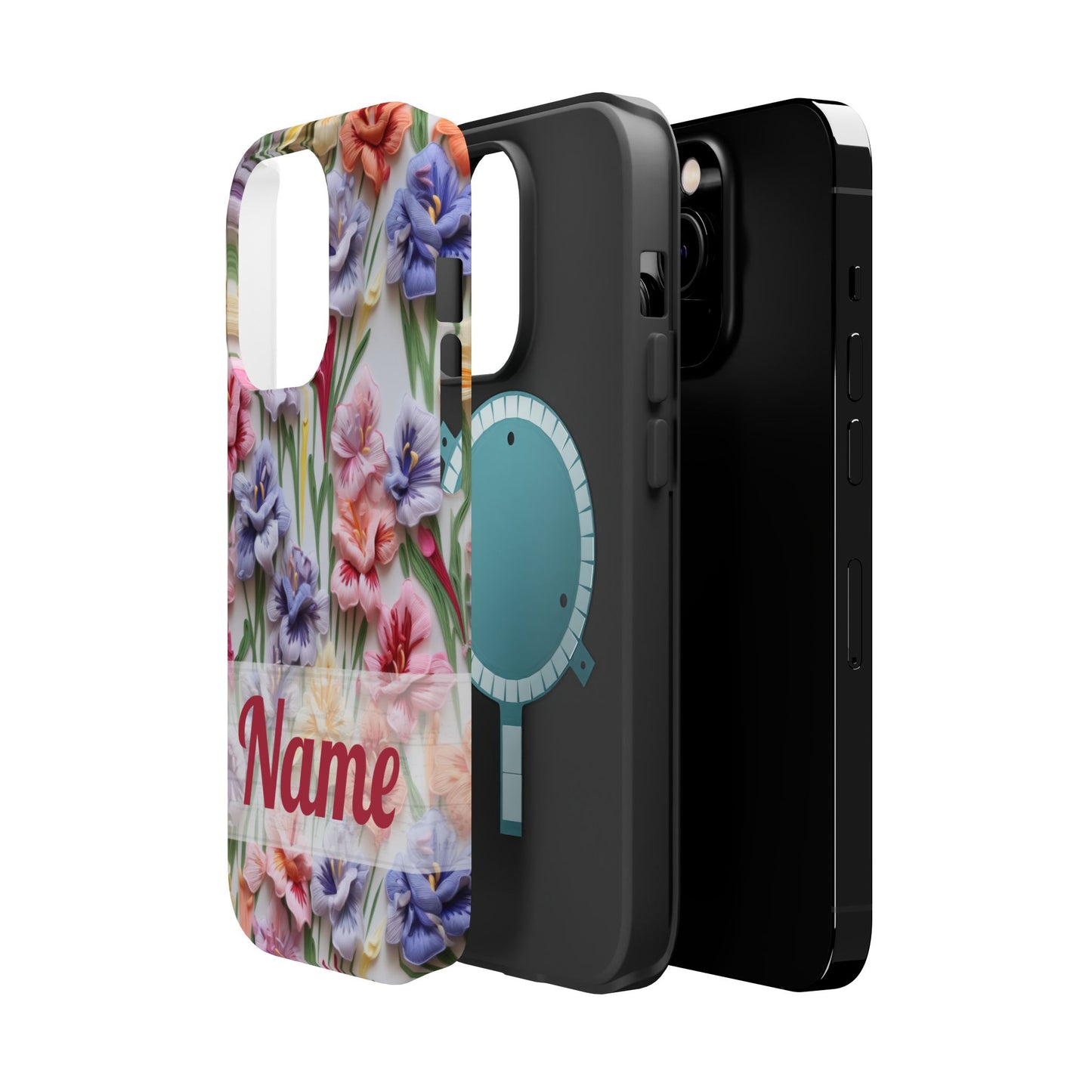 August Birth Flower Phone Case • 3D Gladiolus iPhone Cover • Pastel Floral MagSafe Gift