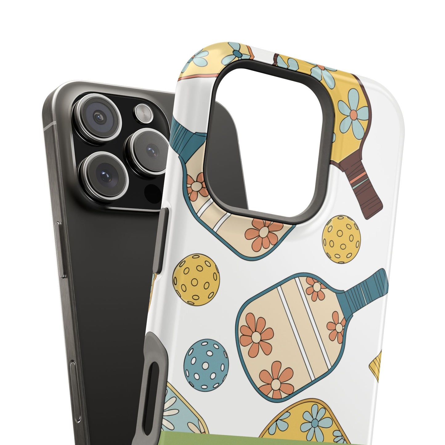 Custom, Personalized Retro Pickleball iPhone Case Custom Magnetic Tough Case Personalized