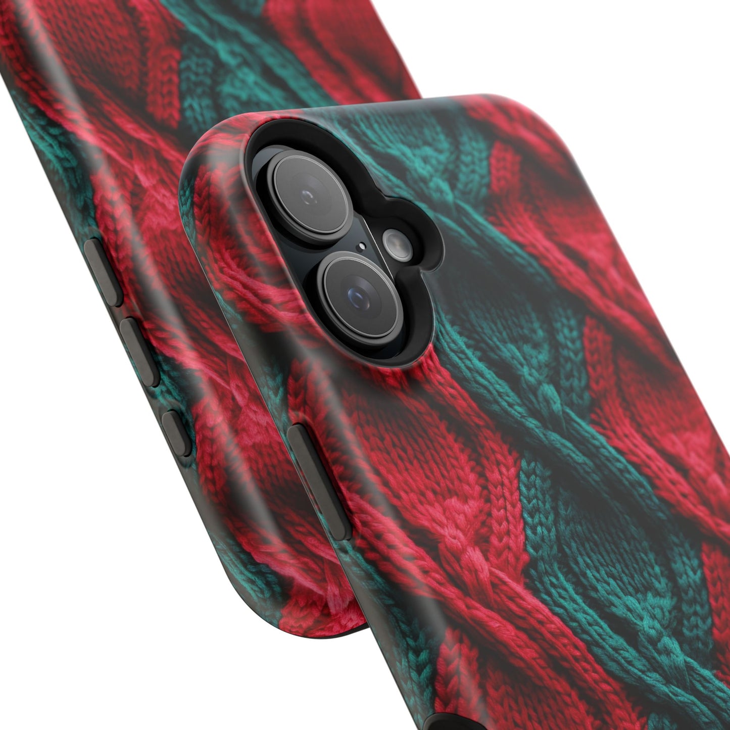 Vintage Christmas Crocheted Afghan Phone Case - Personalized Christmas Phone Case Impact-Resistant Case