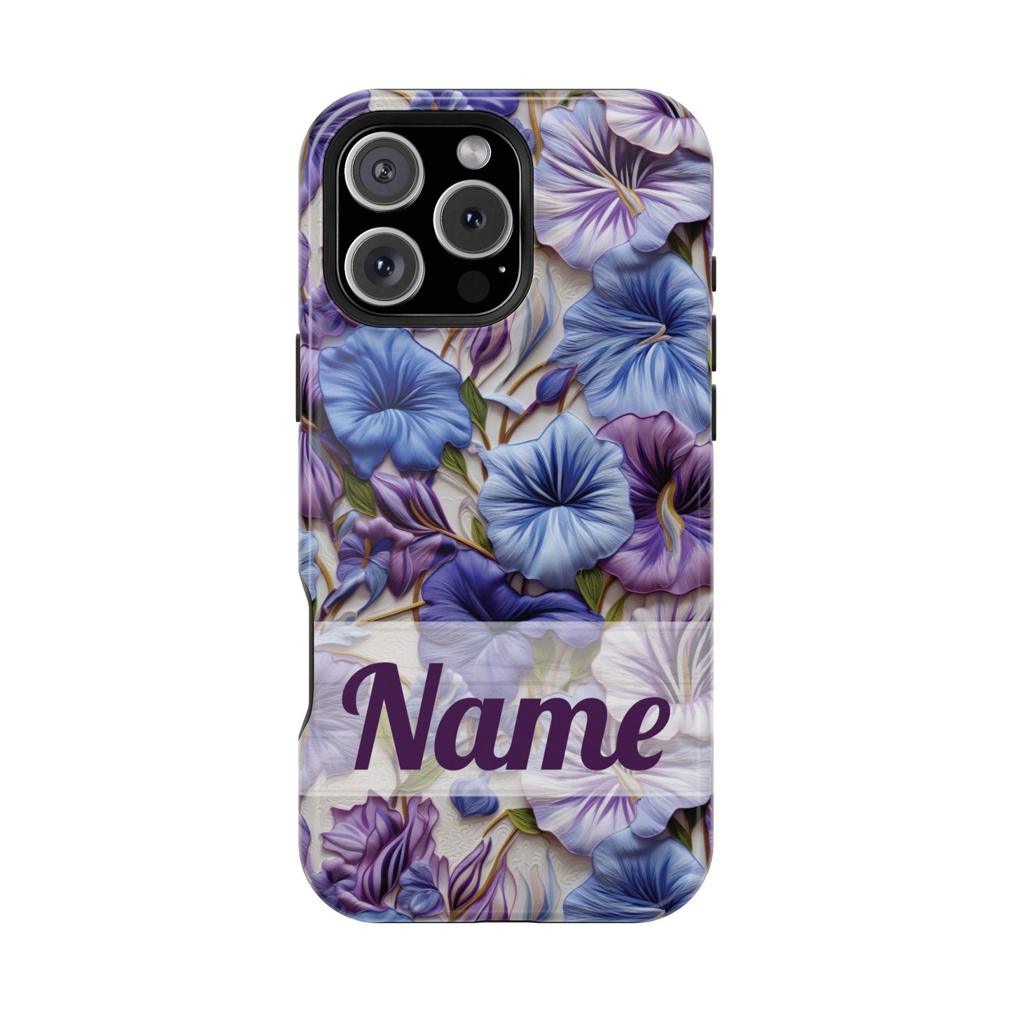 September Birth Flower Phone Case • Morning Glory iPhone Cover • Purple MagSafe Gift