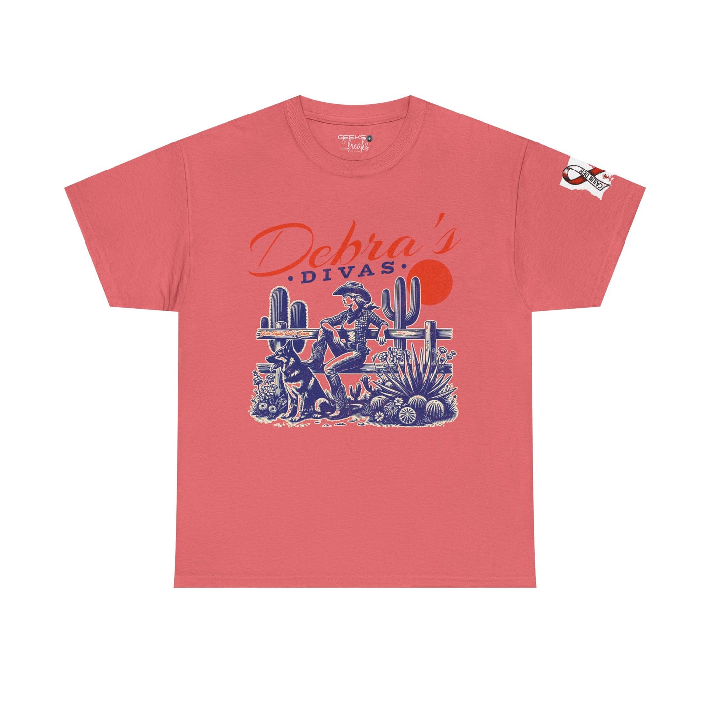 Debra’s Divas Cowgirl Tee | Vintage Western Gift Shirt GILDAN 5000 Desert Diva Unisex Heavy Cotton Tee, Cowgirl Western Shirt,Trendy Graphic Tee, Gift for Dog Lovers, Vintage Desert Style