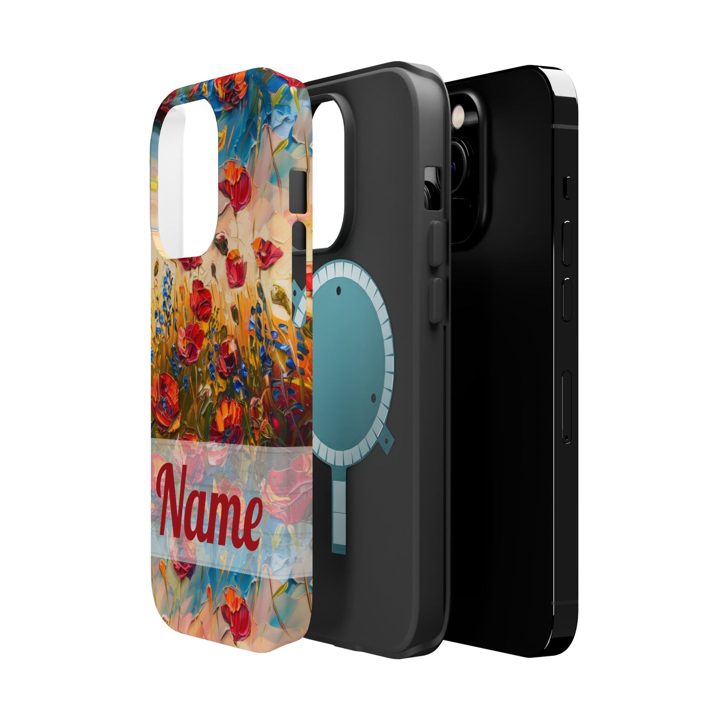 August Birth Flower Phone Case • Red Poppies Poppy iPhone Cover • Colorful Floral MagSafe Gift