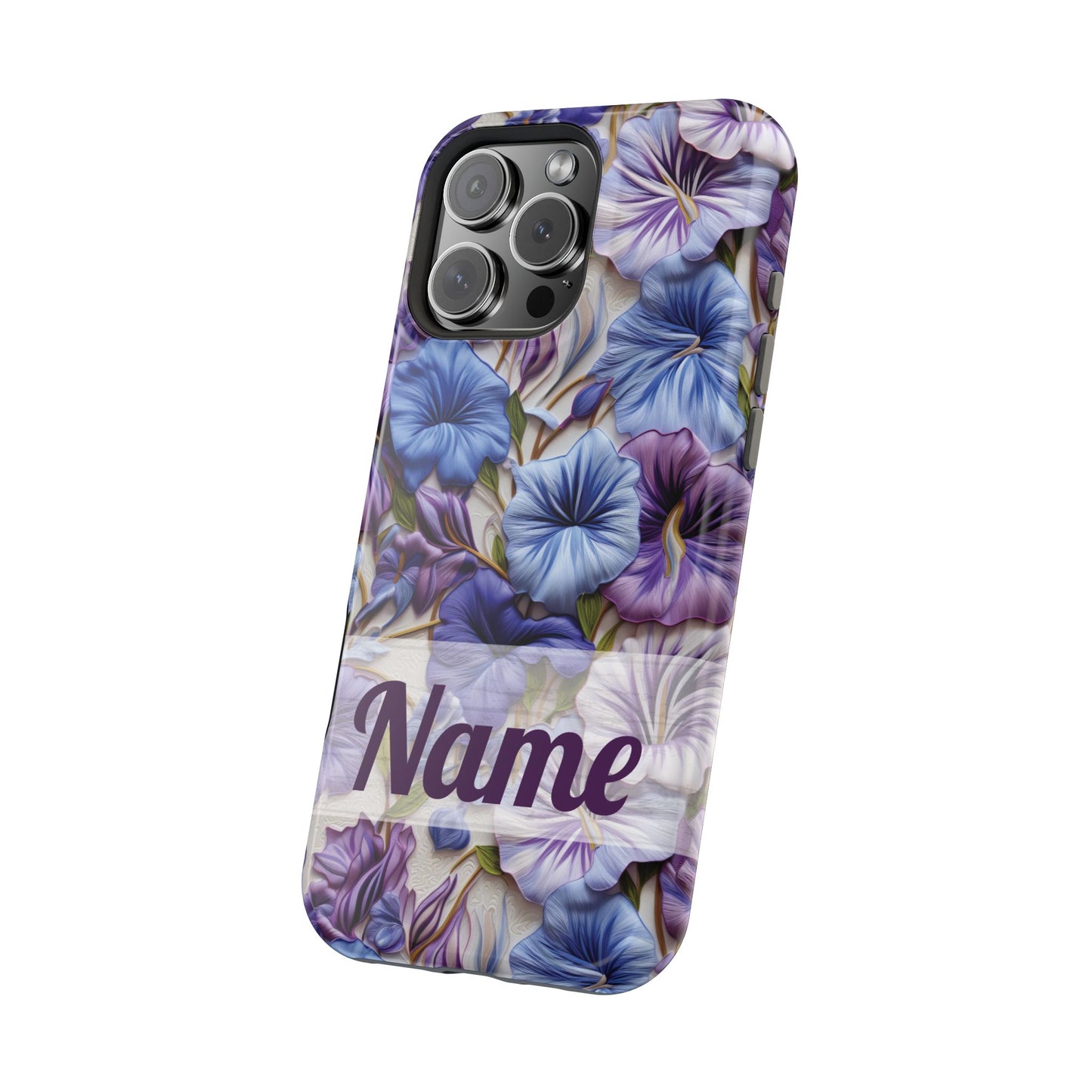 September Birth Flower Phone Case • Morning Glory iPhone Cover • Purple MagSafe Gift
