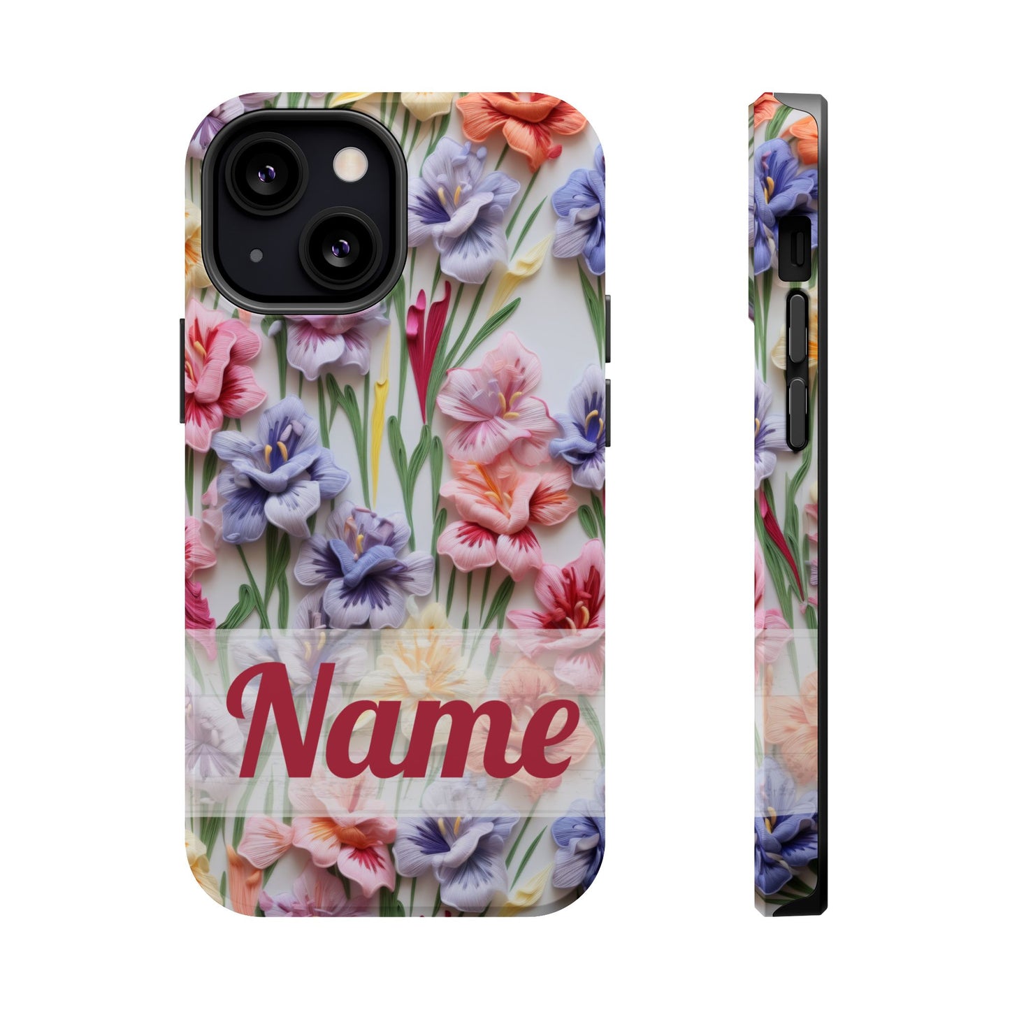 August Birth Flower Phone Case • 3D Gladiolus iPhone Cover • Pastel Floral MagSafe Gift