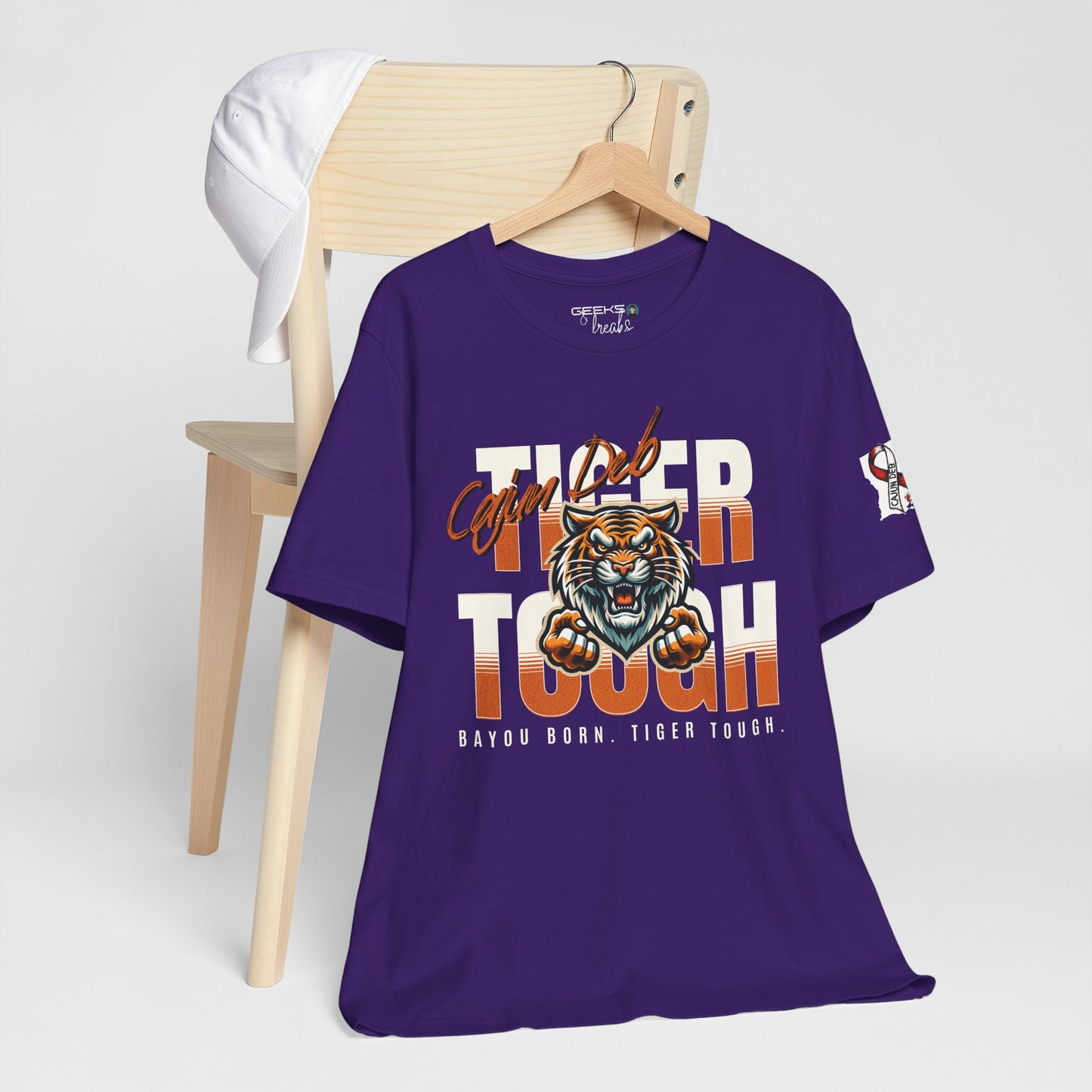 CAJUN DEB Bayou Born Tiger Tough Cancer MDS Awareness Tee, Unisex Support Tee, Gift for Cancer Fighters, Motivational T-Shirt Bella+Canva 3001