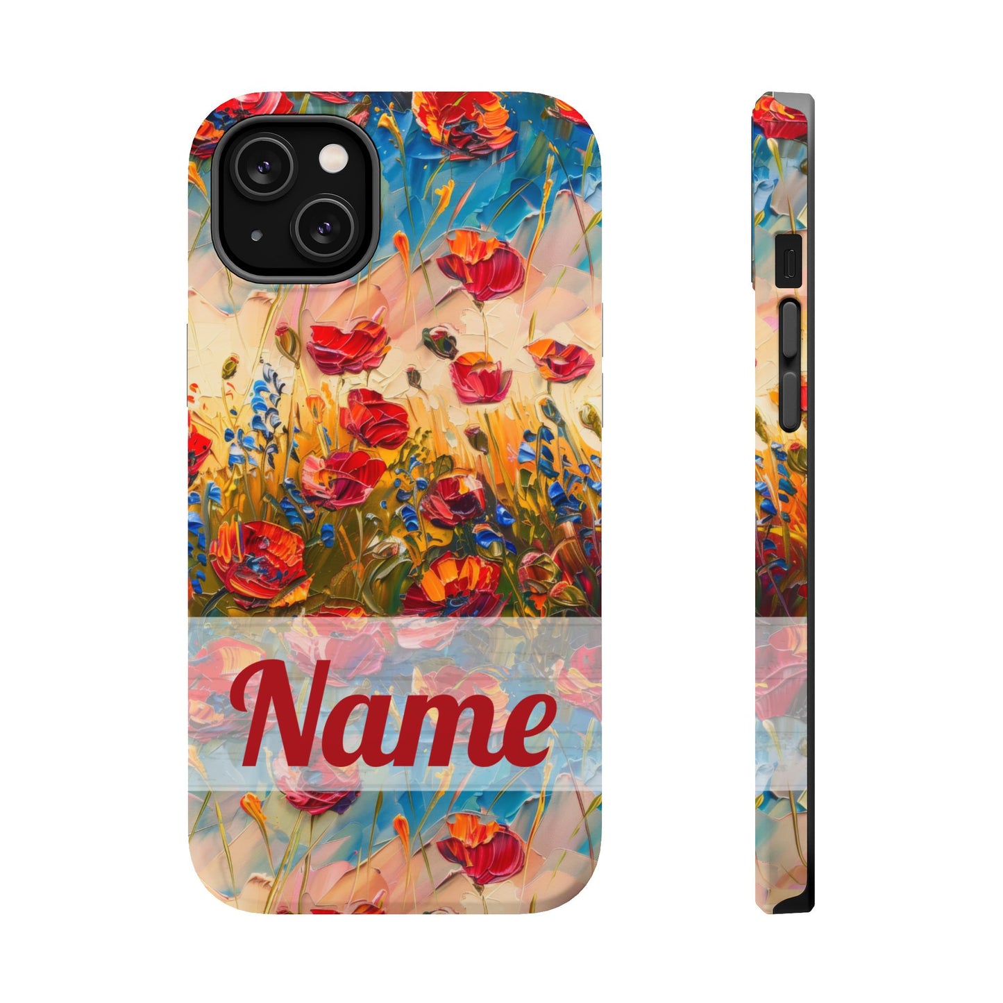 August Birth Flower Phone Case • Red Poppies Poppy iPhone Cover • Colorful Floral MagSafe Gift