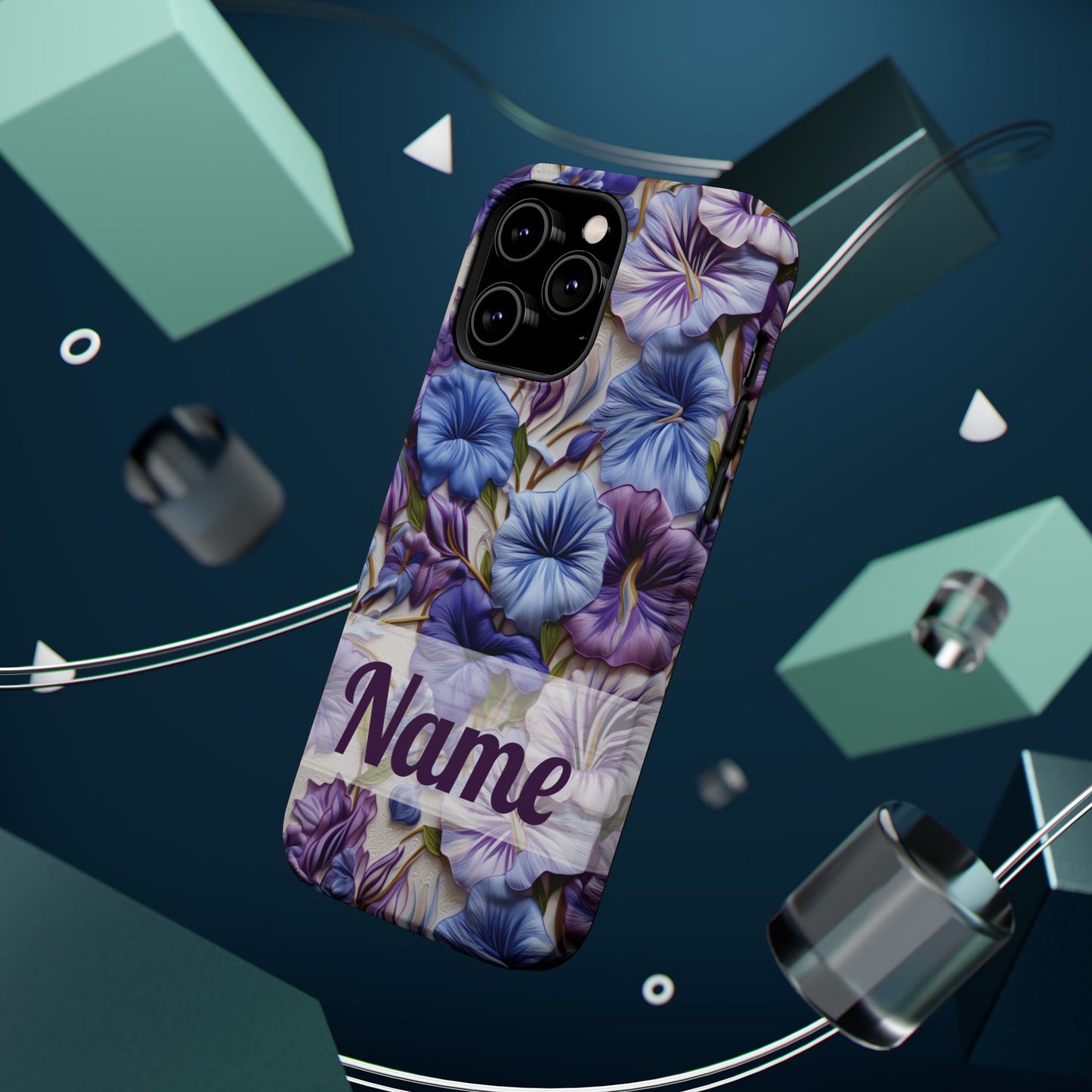 September Birth Flower Phone Case • Morning Glory iPhone Cover • Purple MagSafe Gift