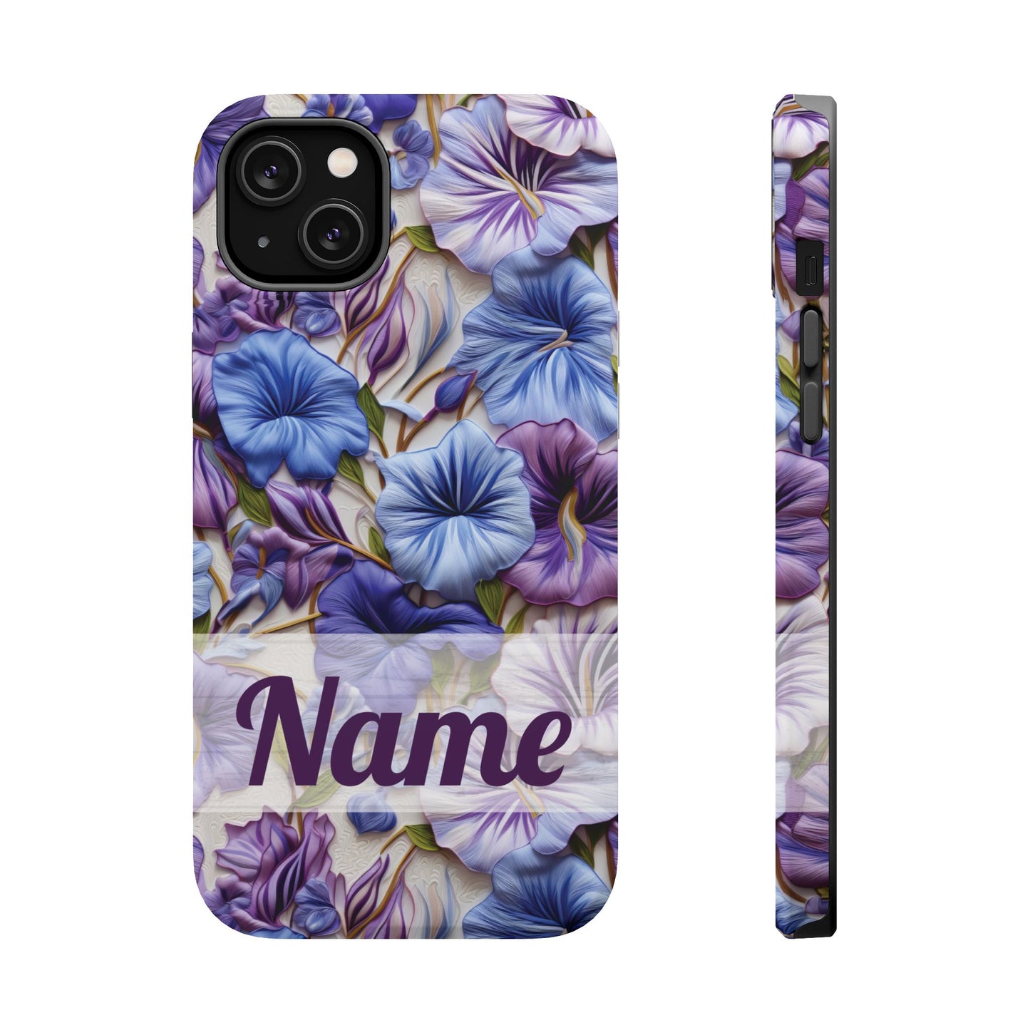 September Birth Flower Phone Case • Morning Glory iPhone Cover • Purple MagSafe Gift