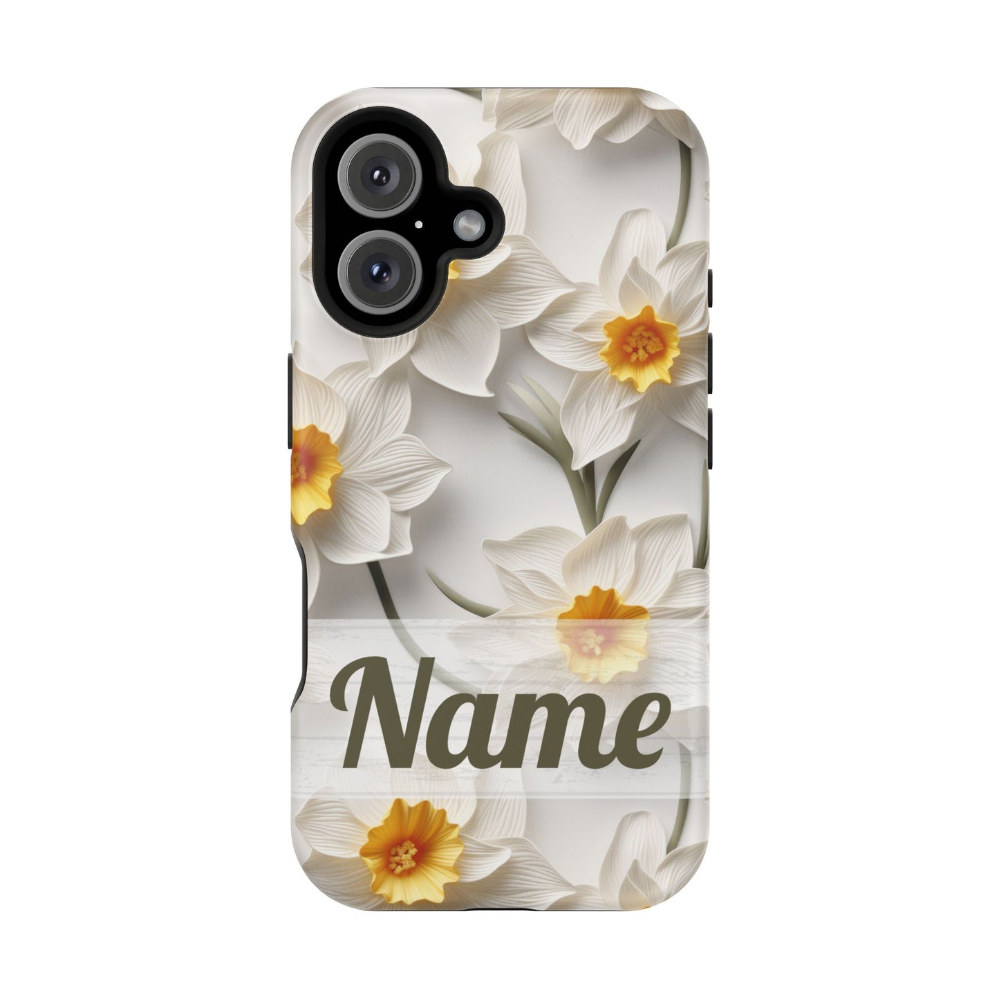 March Birth Flower Phone Case • 3D Daffodil iPhone Cover • Spring Floral MagSafe Gift