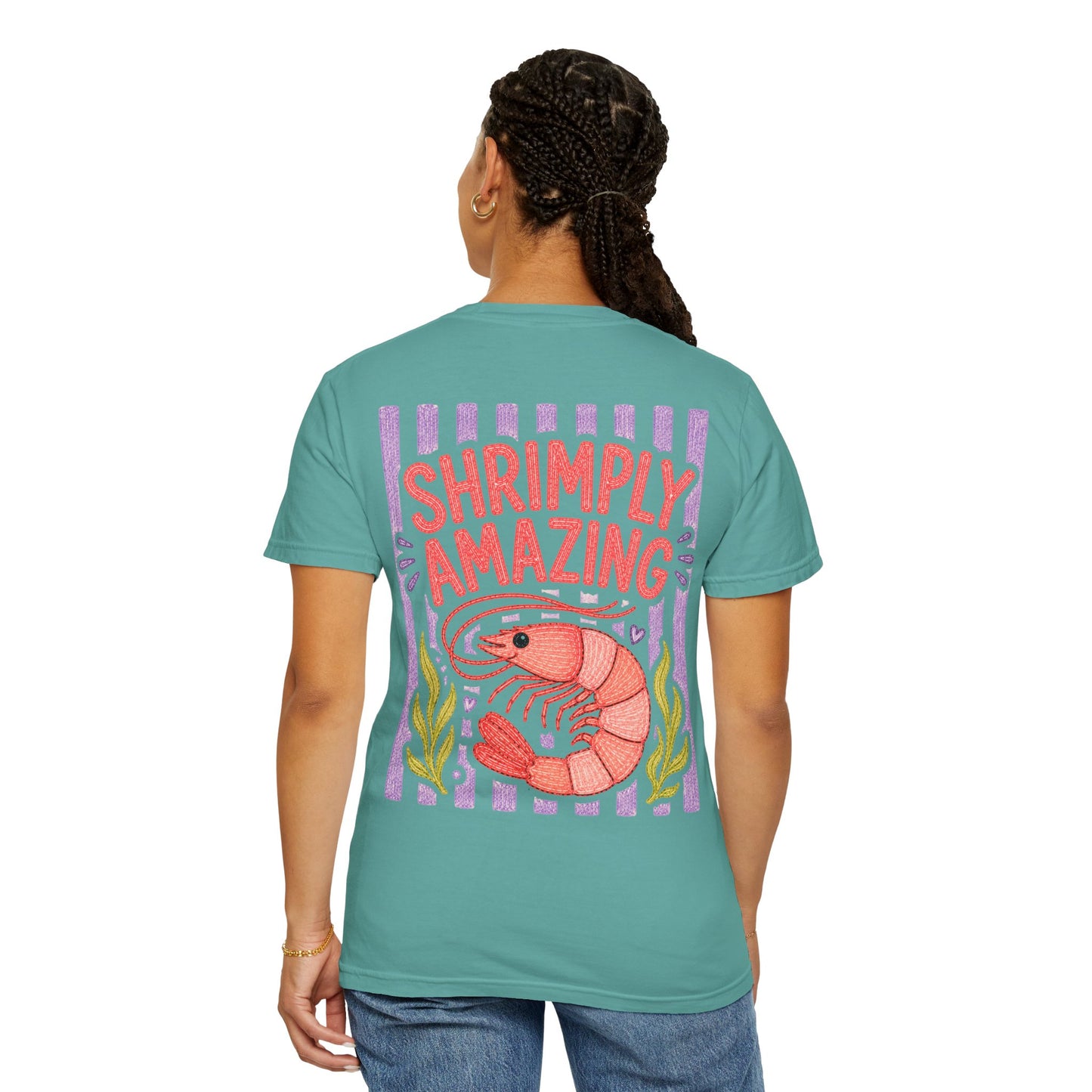 Shrimply Amazing Shrimp Shirt | Comfort Colors 1717 | Funny Seafood Tee | Cajun Deb Collection