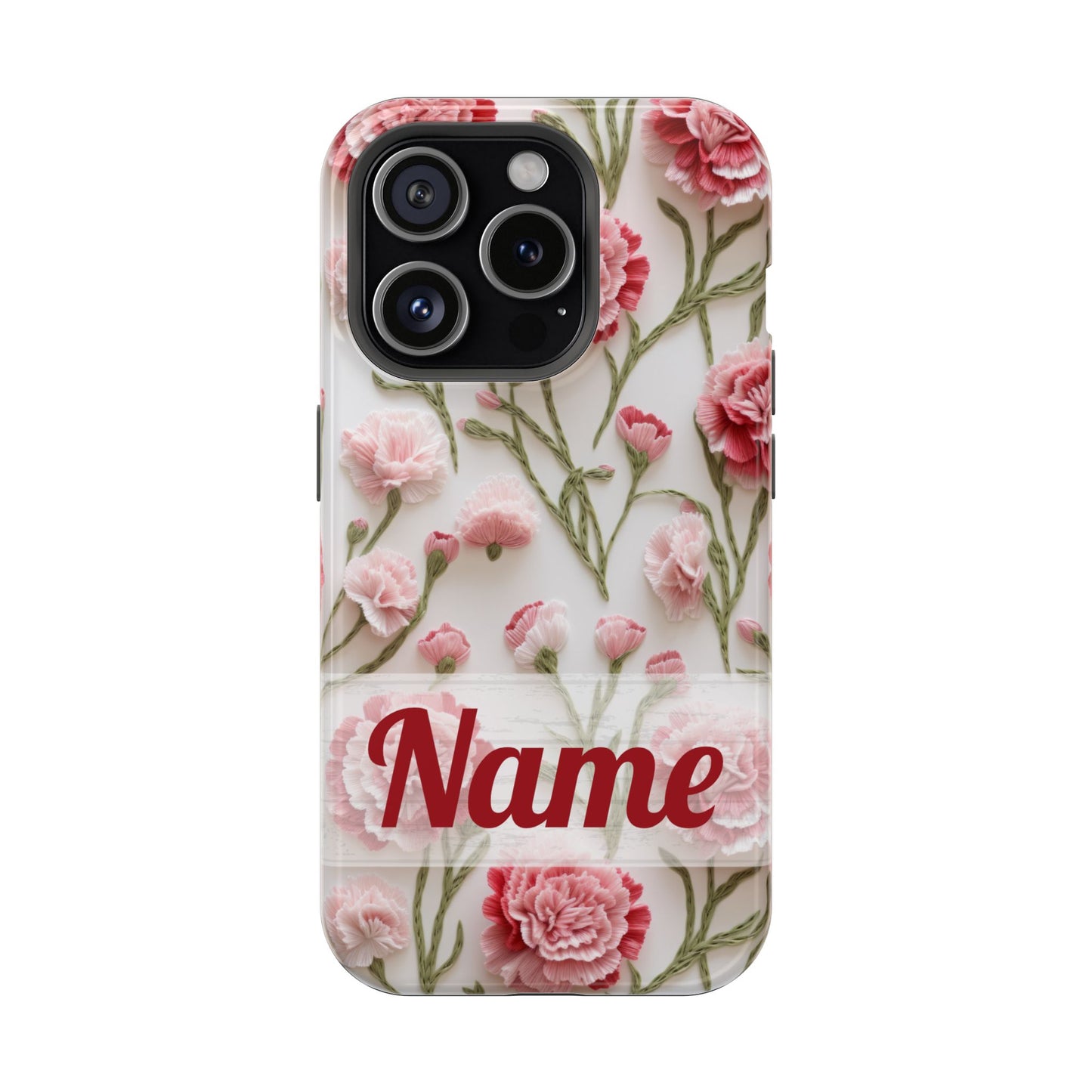 January Birth Flower Phone Case • Pink Carnation iPhone Cover • MagSafe Gift for Her