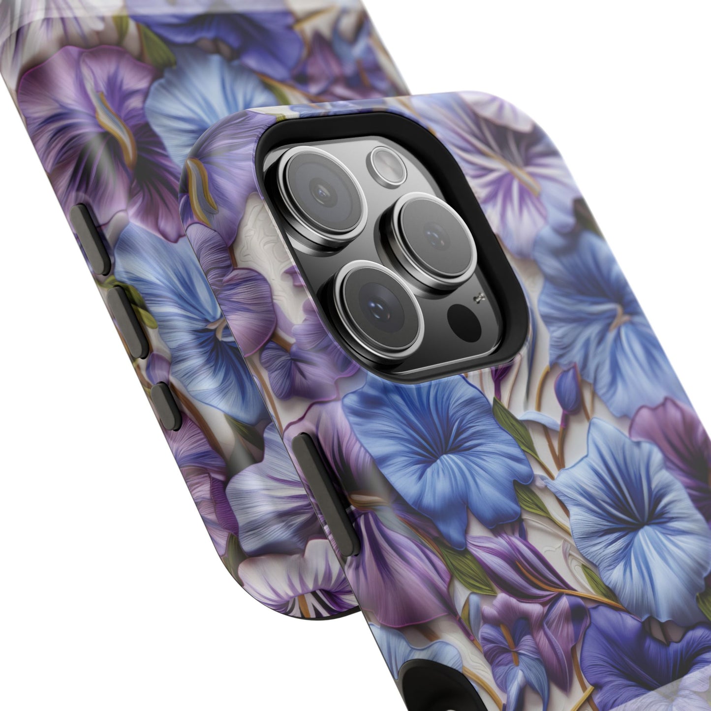 September Birth Flower Phone Case • Morning Glory iPhone Cover • Purple MagSafe Gift