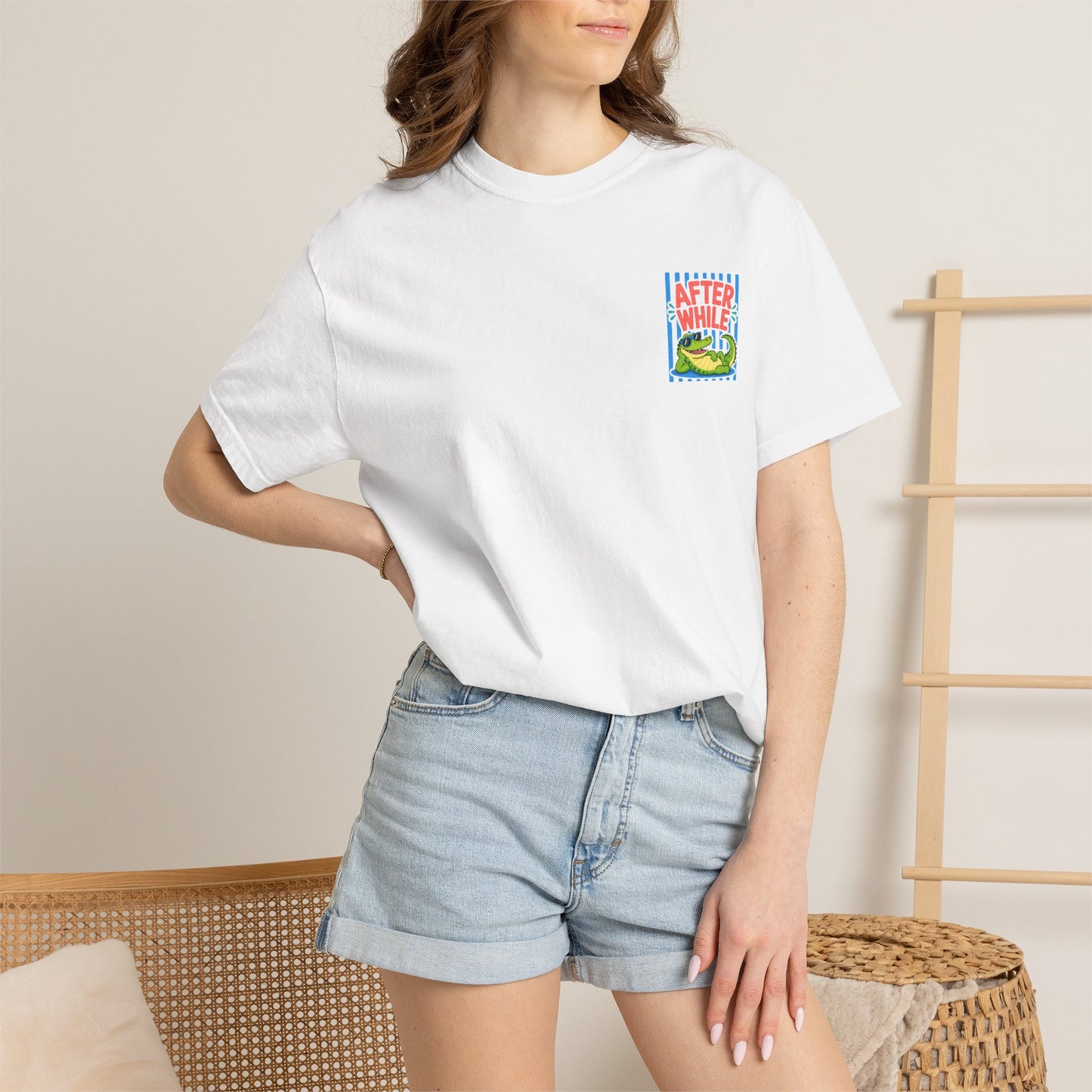 After While Crocodile T-Shirt | Comfort Colors 1717 | Funny Southern Alligator Tee | Cajun Deb Collection