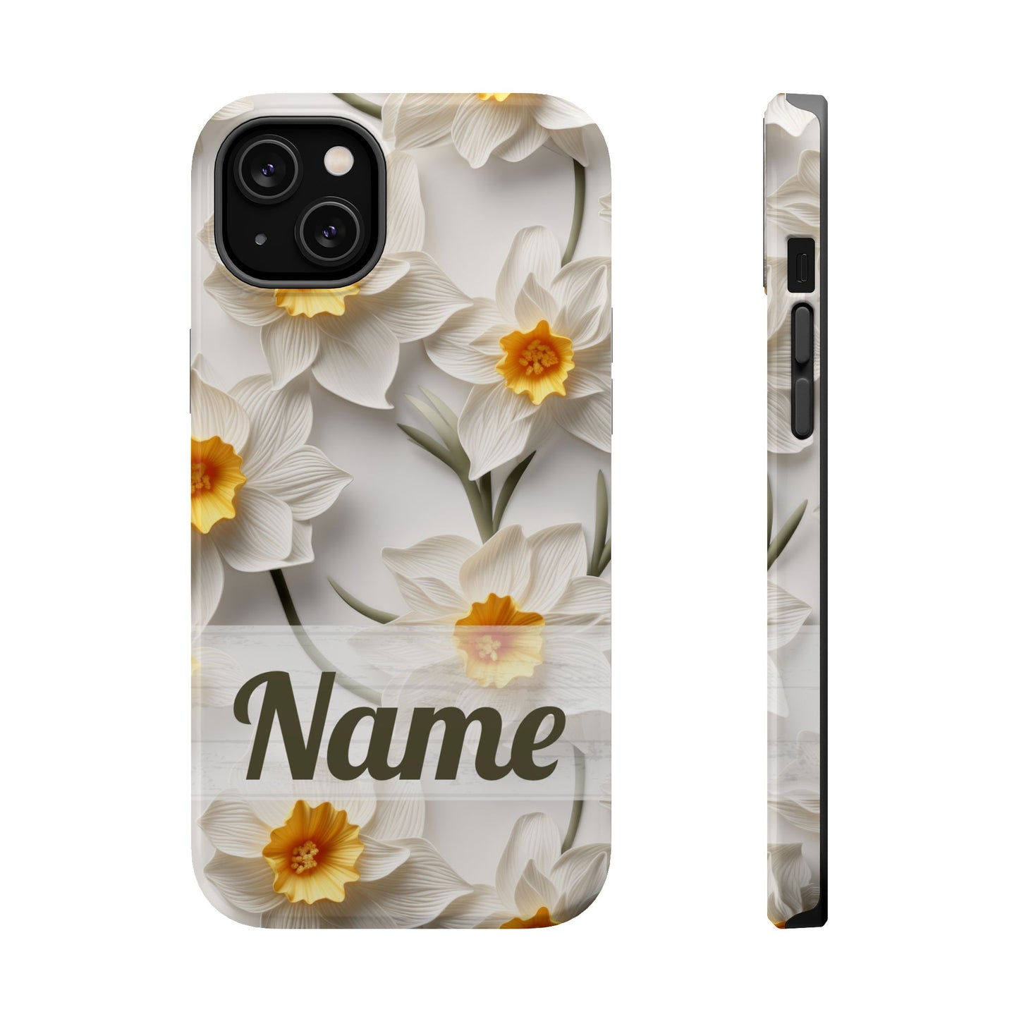 March Birth Flower Phone Case • 3D Daffodil iPhone Cover • Spring Floral MagSafe Gift