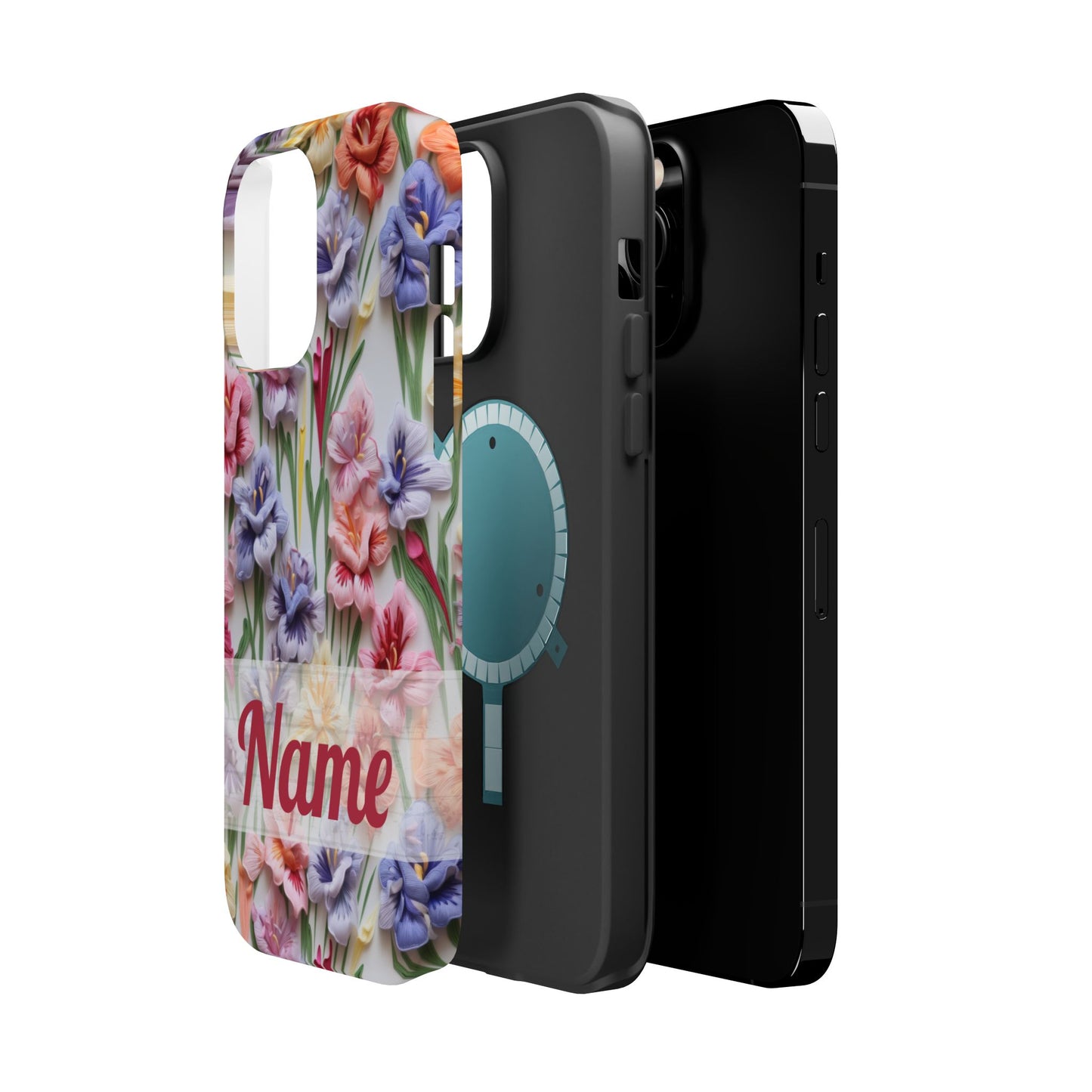 August Birth Flower Phone Case • 3D Gladiolus iPhone Cover • Pastel Floral MagSafe Gift