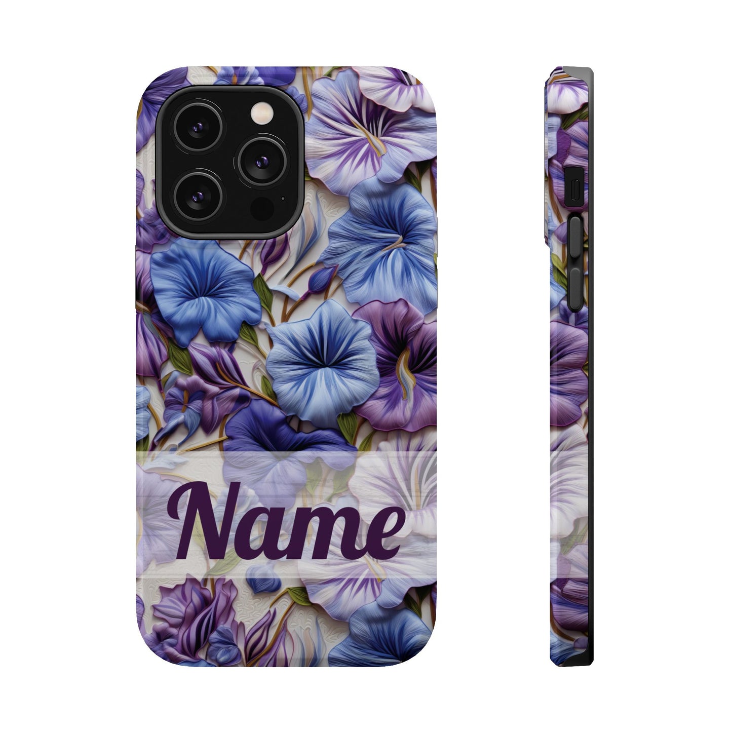 September Birth Flower Phone Case • Morning Glory iPhone Cover • Purple MagSafe Gift