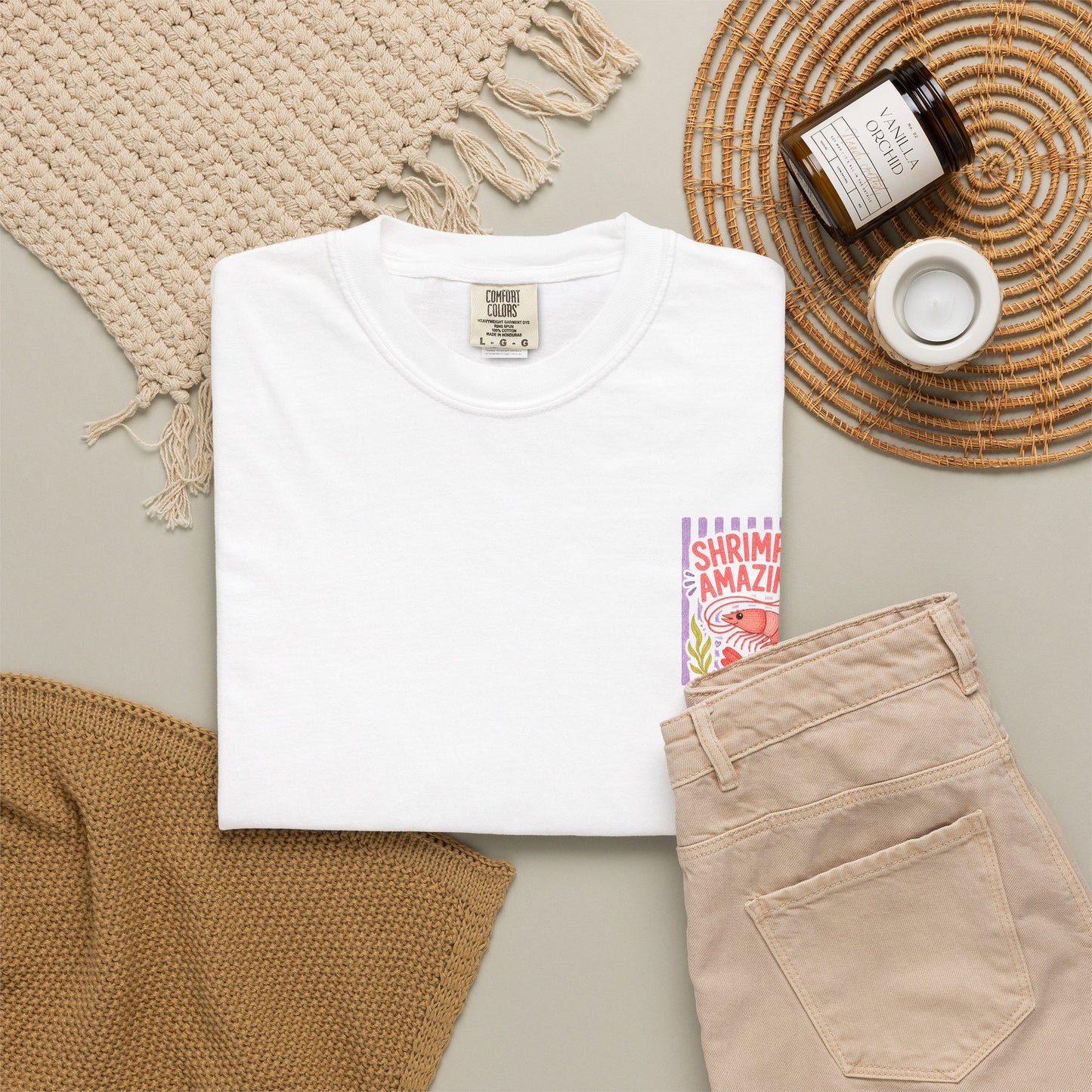 Shrimply Amazing Shrimp Shirt | Comfort Colors 1717 | Funny Seafood Tee | Cajun Deb Collection
