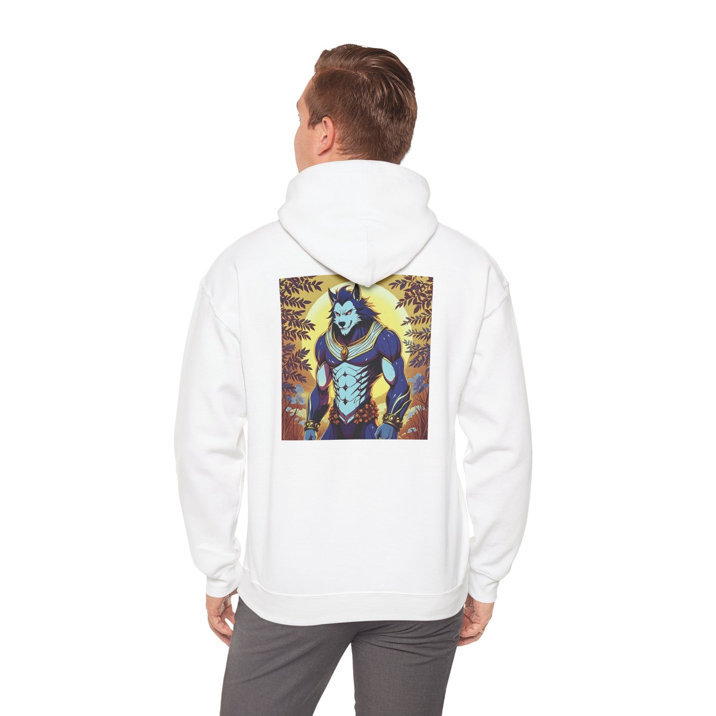 Anime Hoodie Werewolf Halloween Unisex Heavy Blend™ Hooded Sweatshirt Gildan 18500