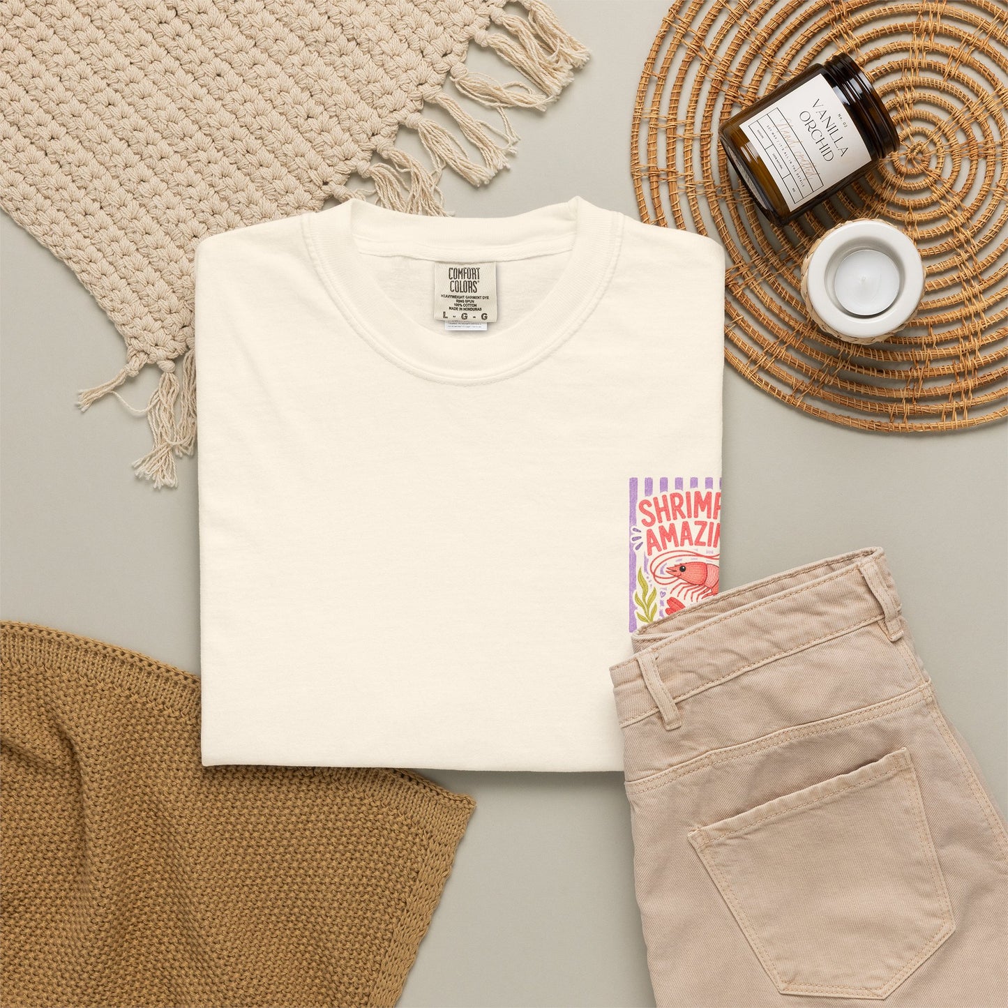 Shrimply Amazing Shrimp Shirt | Comfort Colors 1717 | Funny Seafood Tee | Cajun Deb Collection