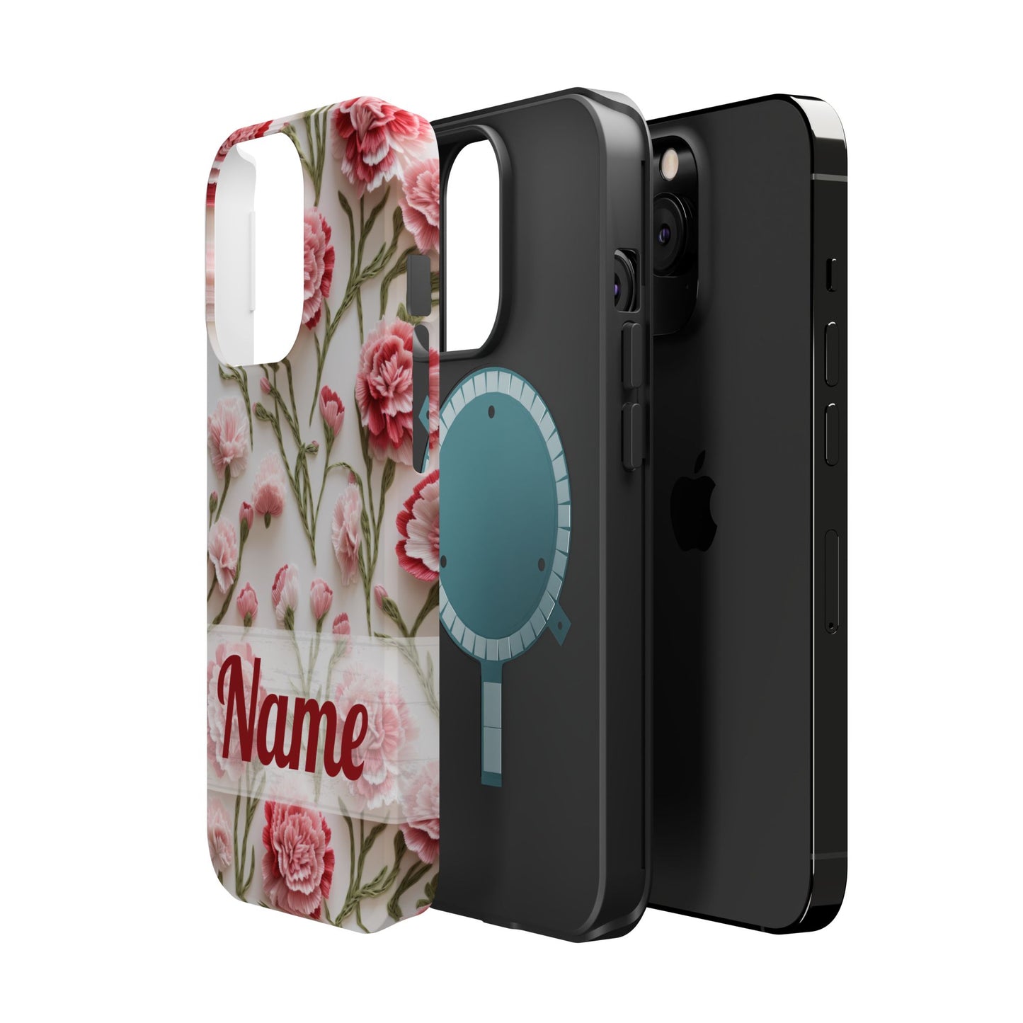 January Birth Flower Phone Case • Pink Carnation iPhone Cover • MagSafe Gift for Her