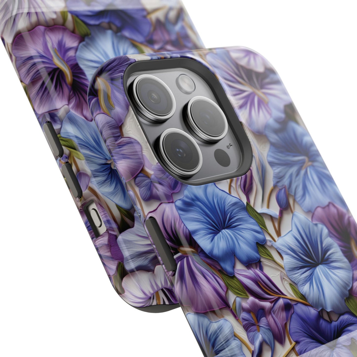 September Birth Flower Phone Case • Morning Glory iPhone Cover • Purple MagSafe Gift
