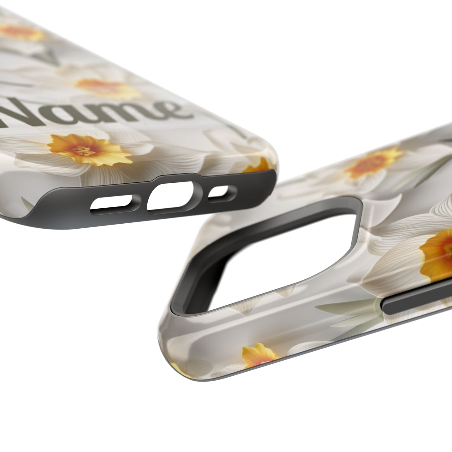 March Birth Flower Phone Case • 3D Daffodil iPhone Cover • Spring Floral MagSafe Gift