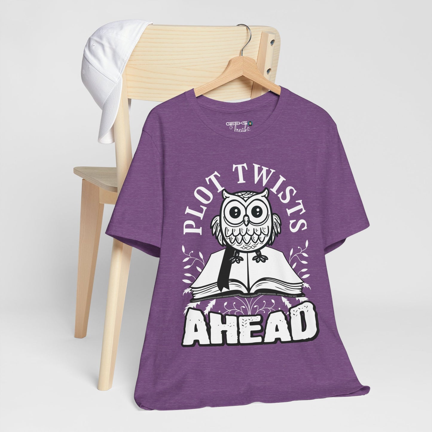 PLOT TWISTS AHEAD bookworm reading book lover geek nerd gift - Bella Canvas 3001 Unisex Jersey Short Sleeve Tee