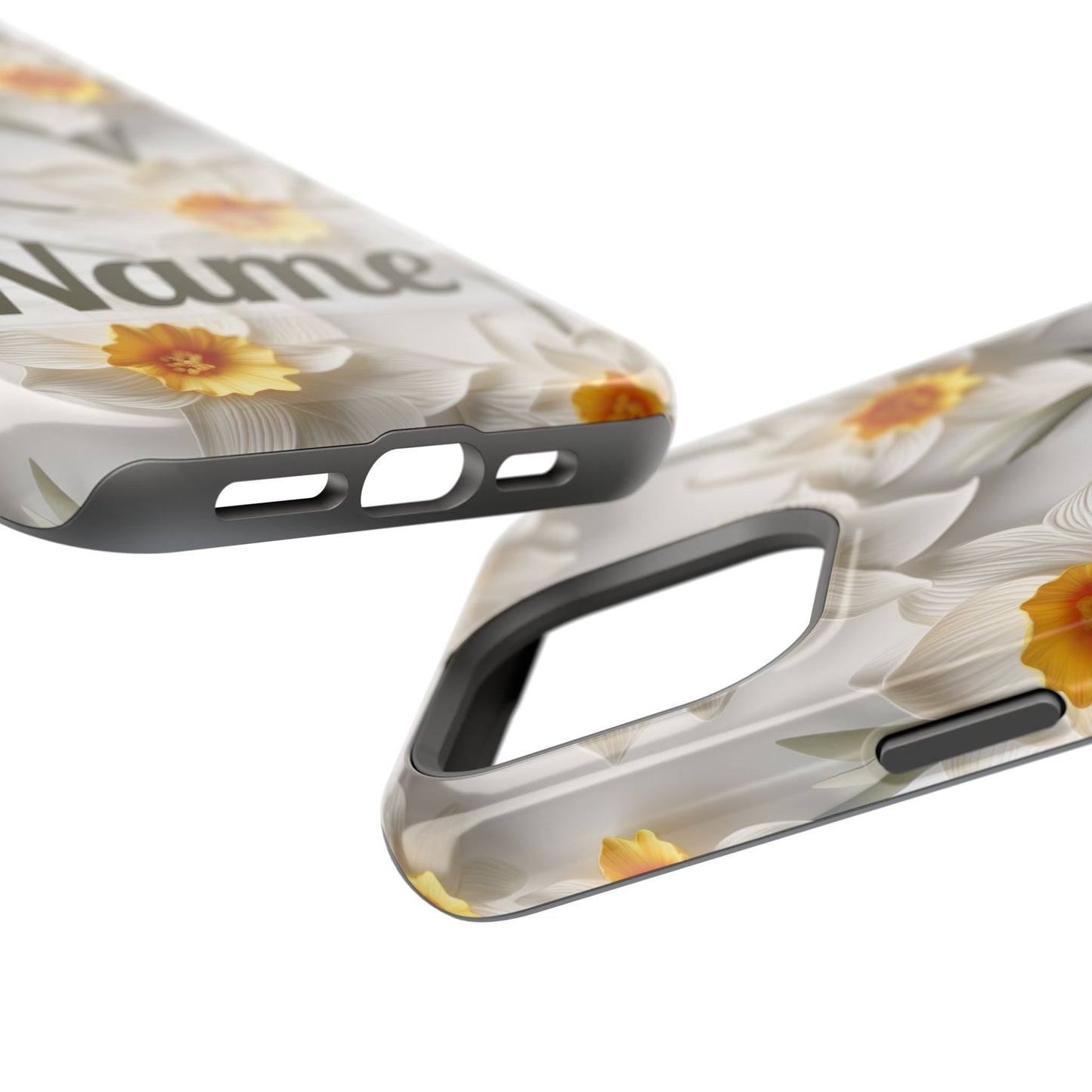 March Birth Flower Phone Case • 3D Daffodil iPhone Cover • Spring Floral MagSafe Gift