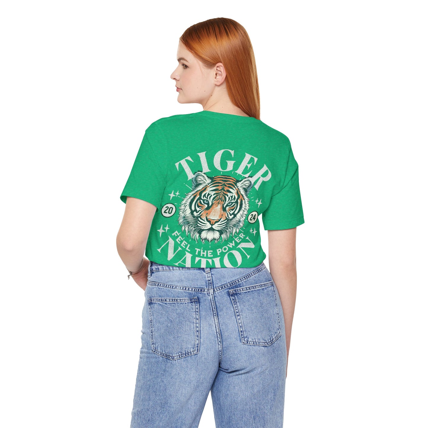 Tiger Nation Two-Sided Graphic T-shirt - Bella Canvas 3001 Unisex Jersey Short Sleeve Tee