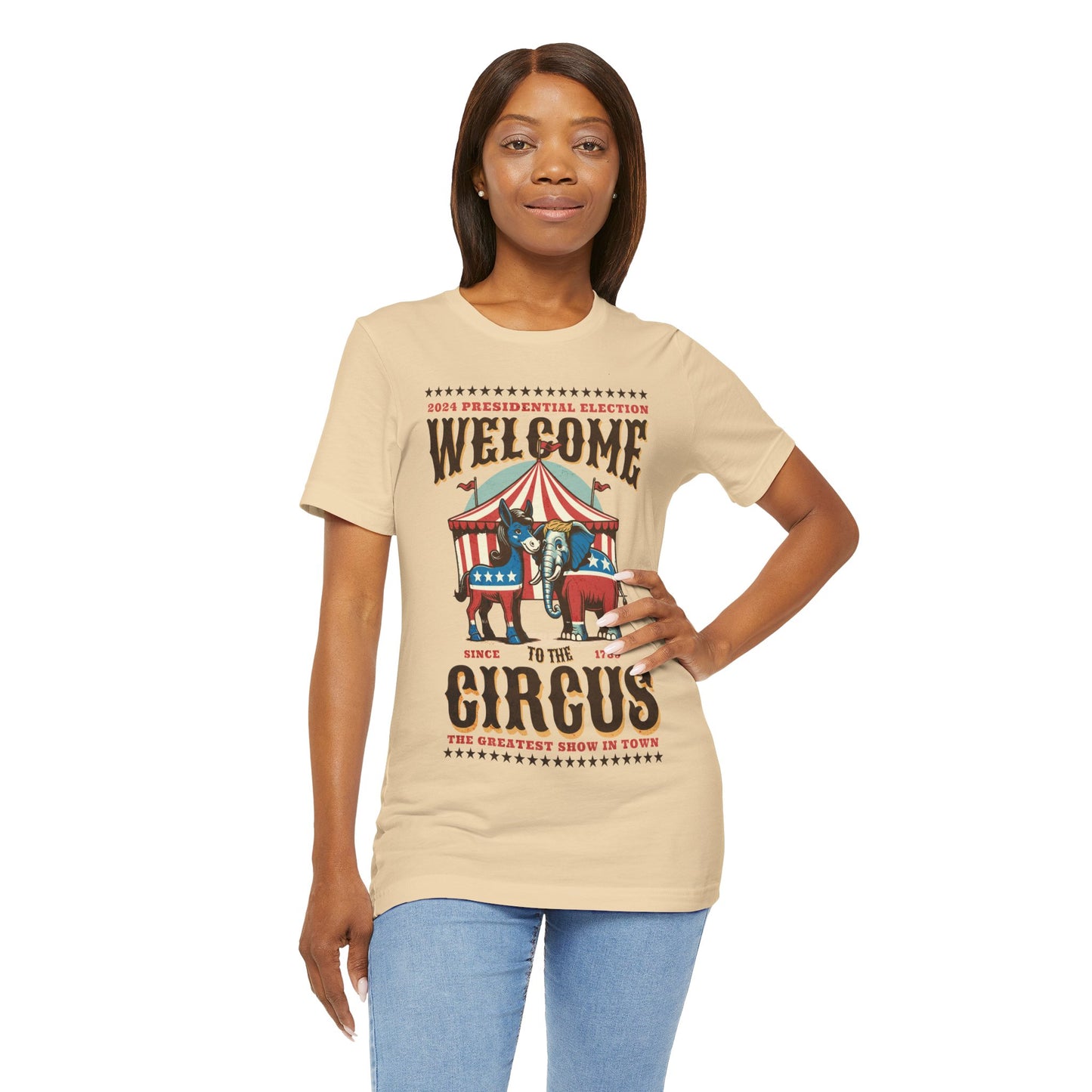 Political Election Circus 2024 - Bella Canvas 3001 Crewneck t-shirt