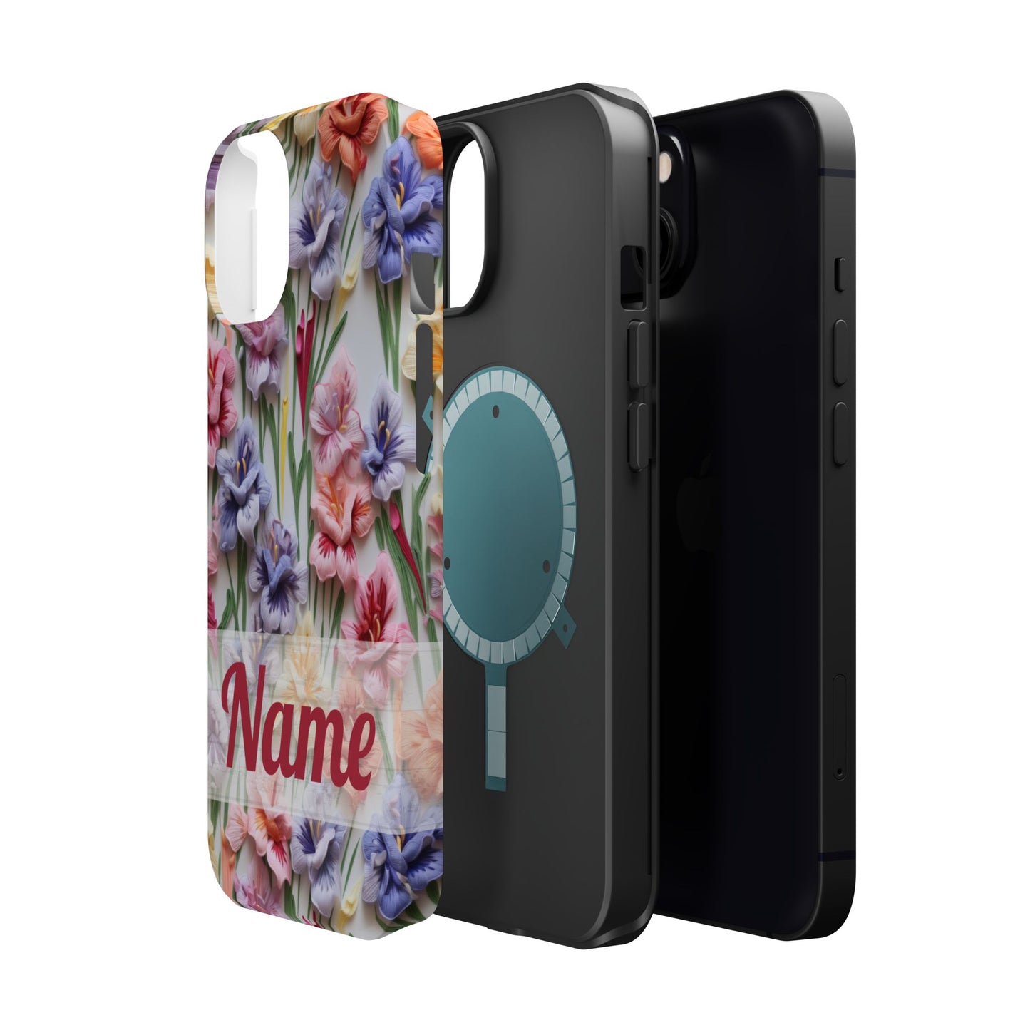 August Birth Flower Phone Case • 3D Gladiolus iPhone Cover • Pastel Floral MagSafe Gift