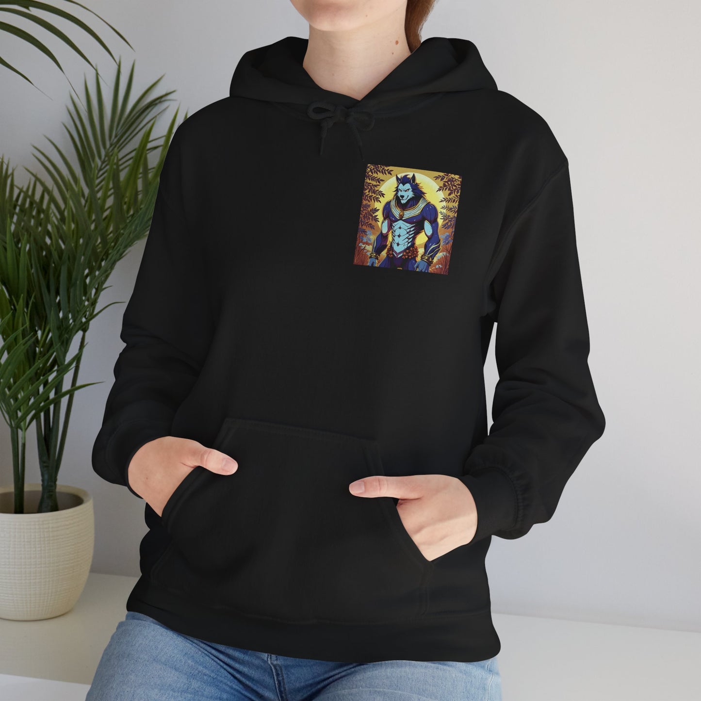 Anime Hoodie Werewolf Halloween Unisex Heavy Blend™ Hooded Sweatshirt Gildan 18500