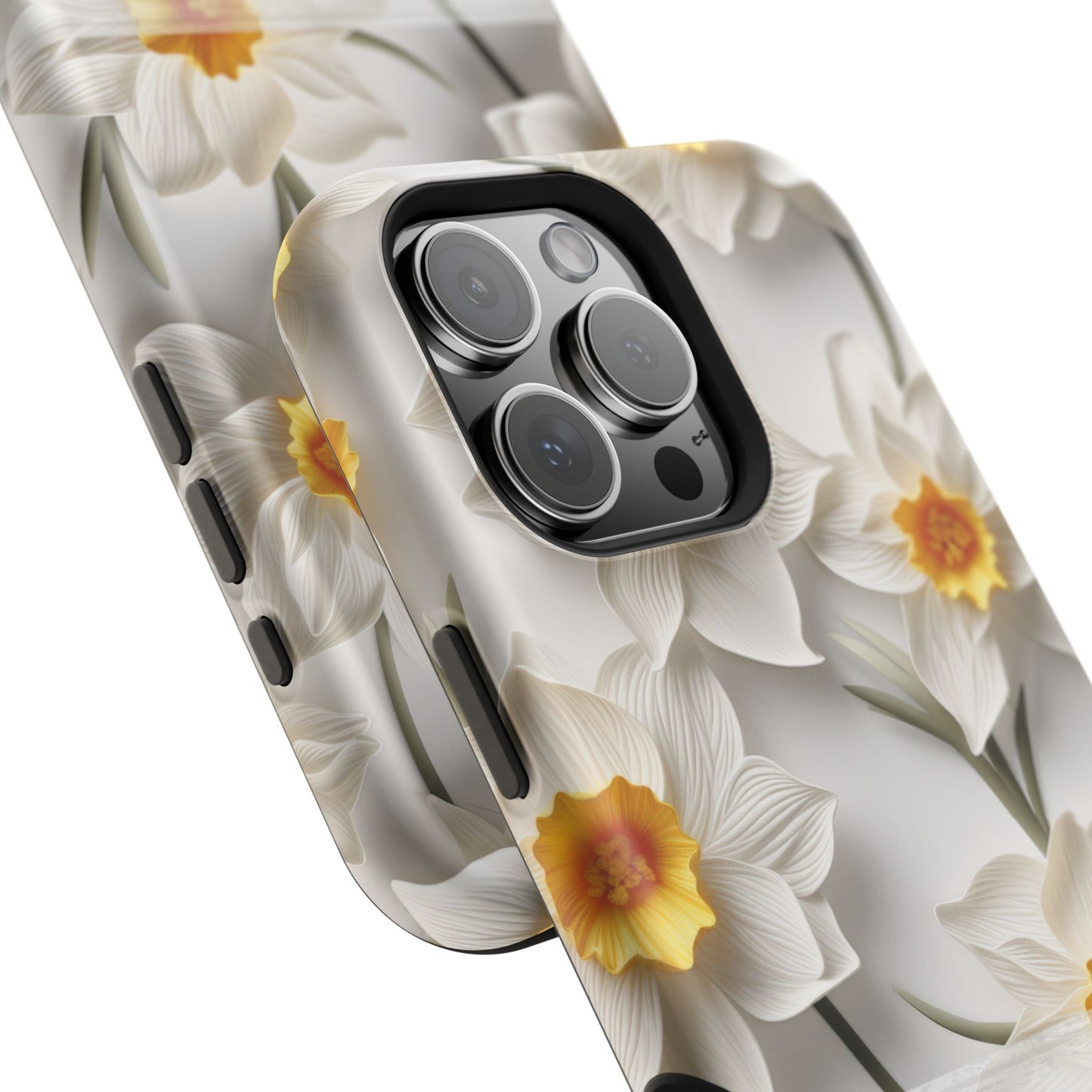 March Birth Flower Phone Case • 3D Daffodil iPhone Cover • Spring Floral MagSafe Gift