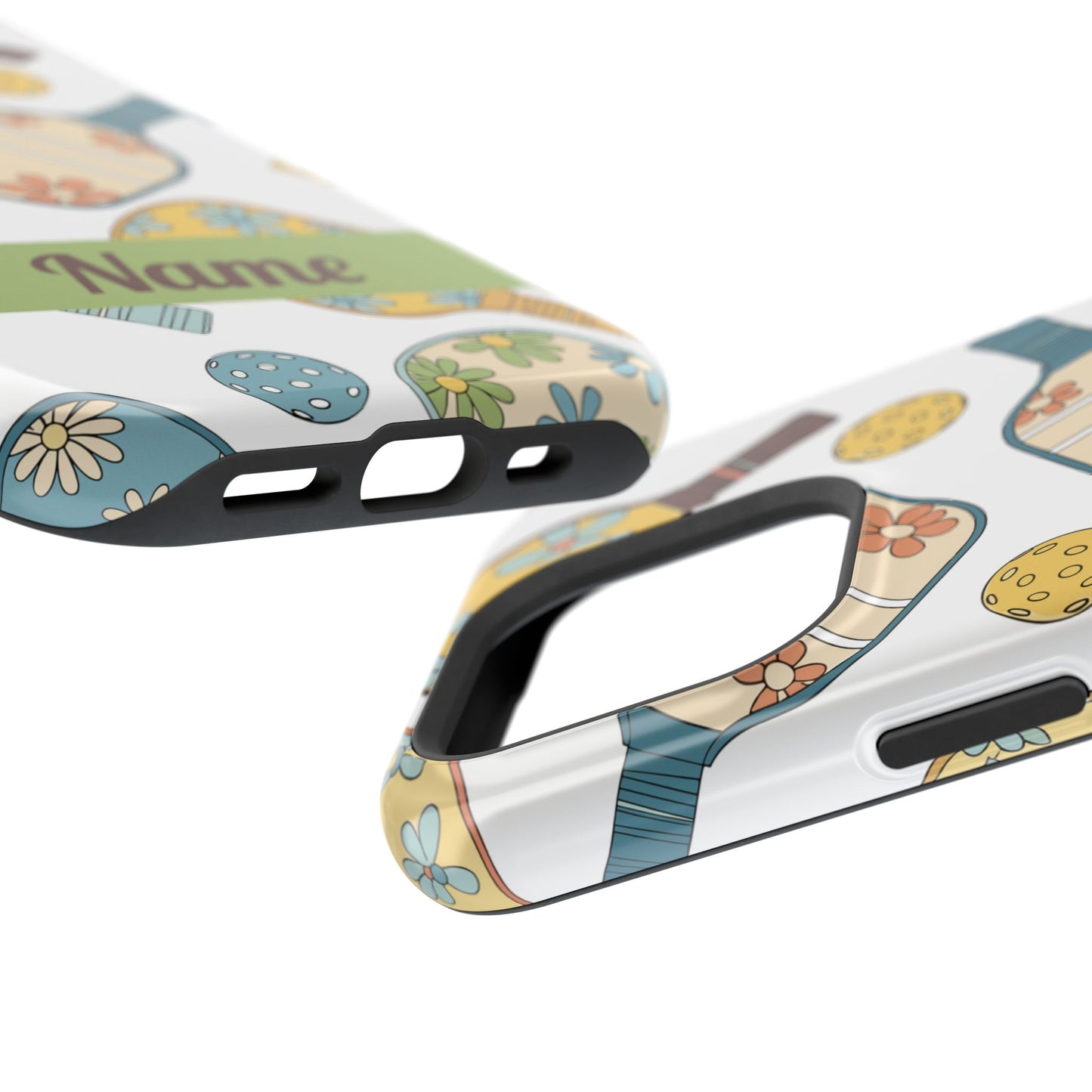 Custom, Personalized Retro Pickleball iPhone Case Custom Magnetic Tough Case Personalized