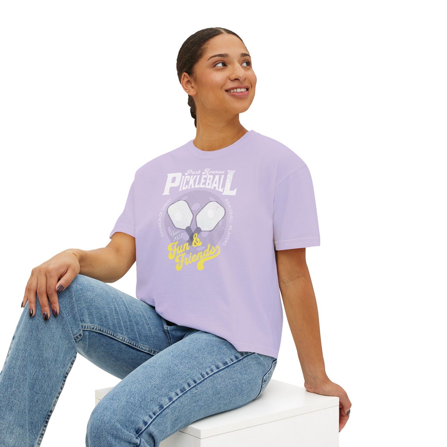 Women's Pickleball Custom T-Shirt for PACOC ladies - COMFORT COLORS boxy t-shirt cropped shirt