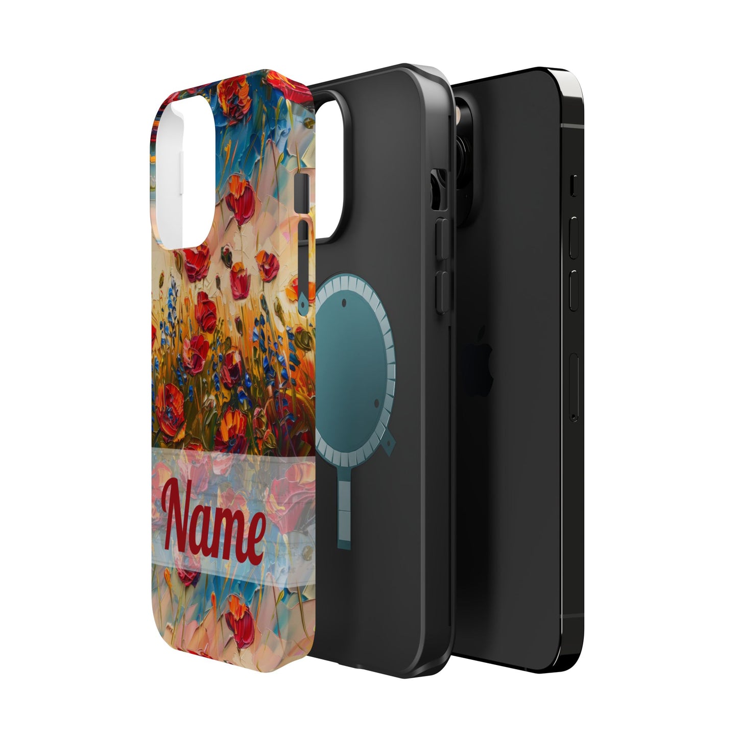 August Birth Flower Phone Case • Red Poppies Poppy iPhone Cover • Colorful Floral MagSafe Gift