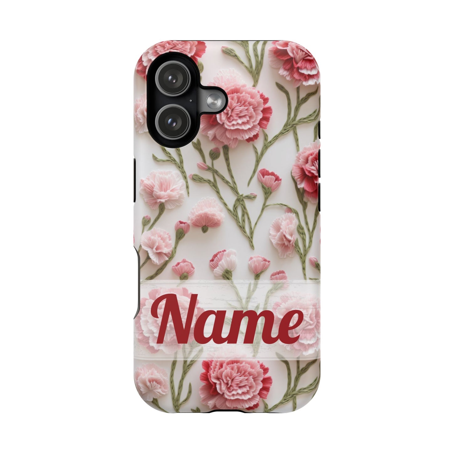 January Birth Flower Phone Case • Pink Carnation iPhone Cover • MagSafe Gift for Her