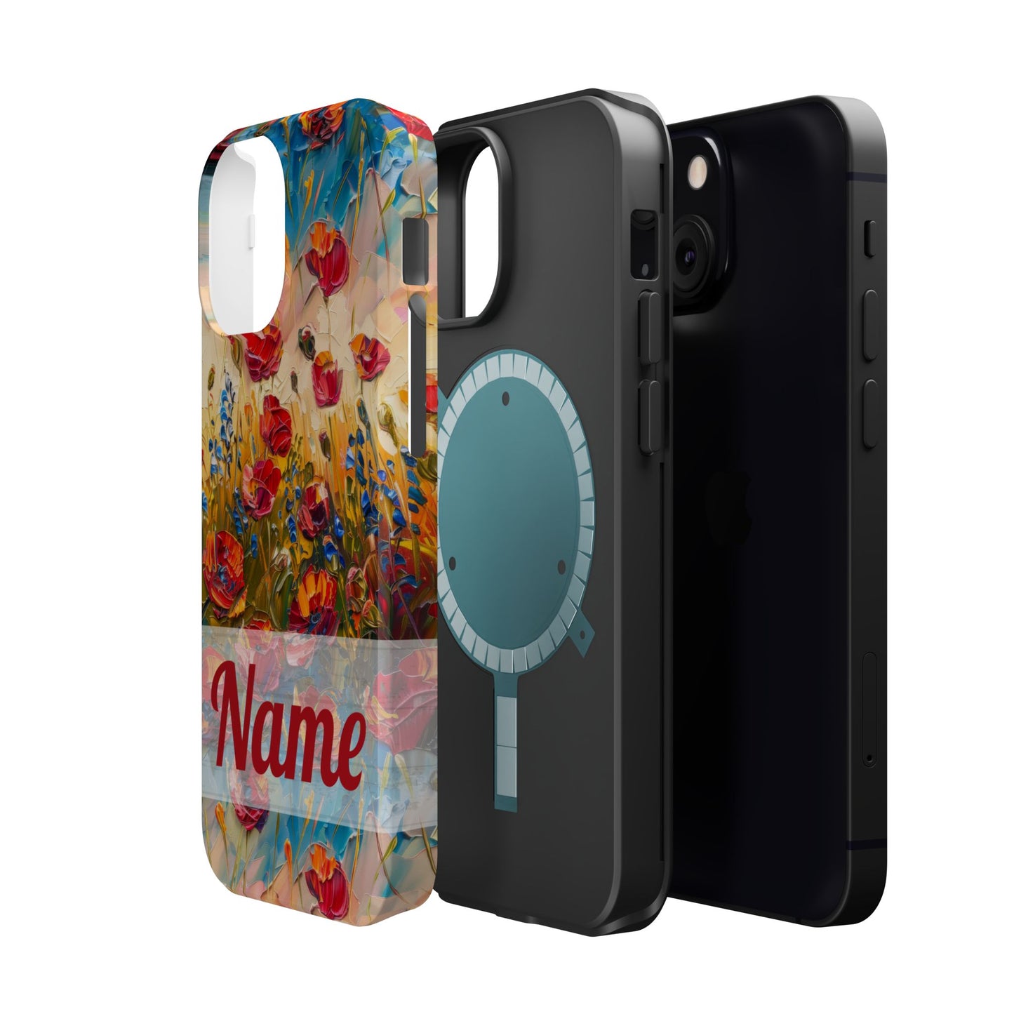 August Birth Flower Phone Case • Red Poppies Poppy iPhone Cover • Colorful Floral MagSafe Gift