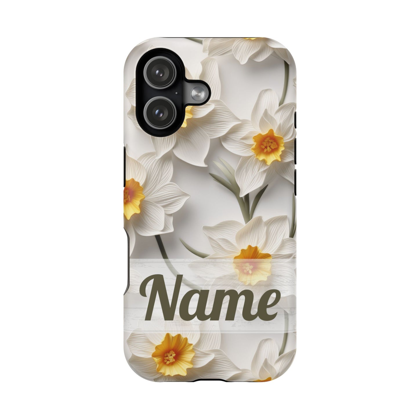 March Birth Flower Phone Case • 3D Daffodil iPhone Cover • Spring Floral MagSafe Gift