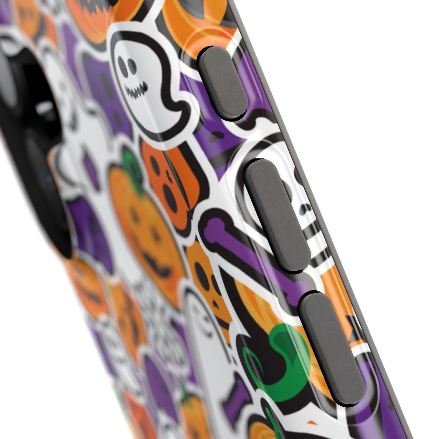 Custom, Personalized Halloween Magnetic Tough Cases for iPhone - purple pumpkin ghost skull phone case