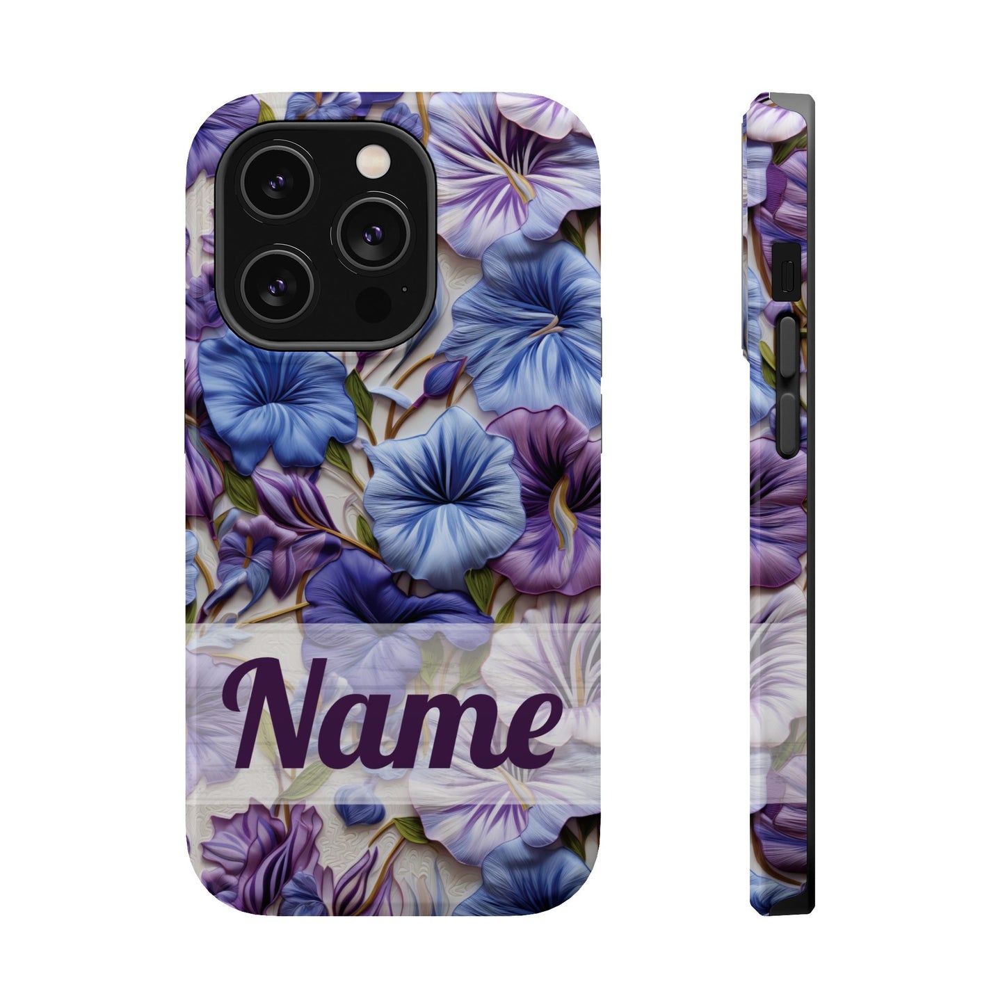 September Birth Flower Phone Case • Morning Glory iPhone Cover • Purple MagSafe Gift