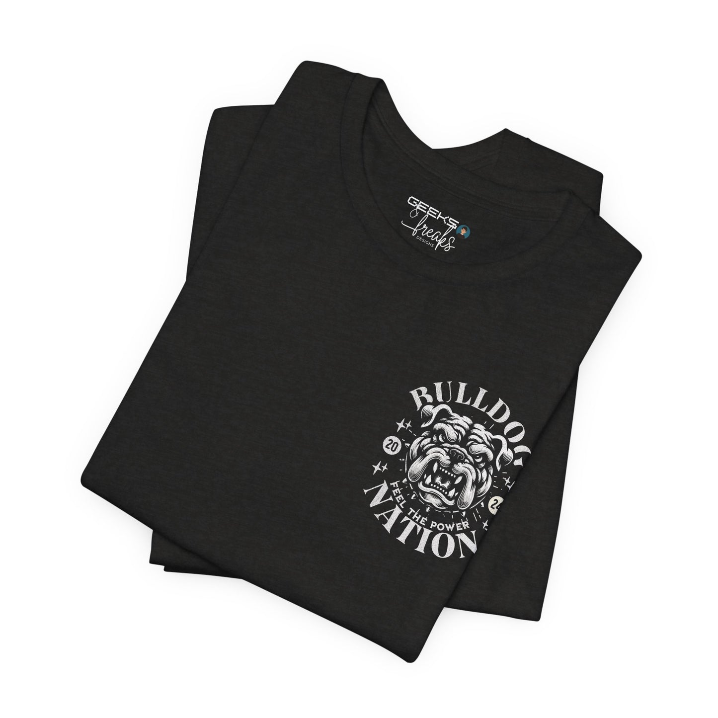 Bulldog Nation POCKET DESIGN - Bella Canvas 3001 Unisex Jersey Short Sleeve Tee