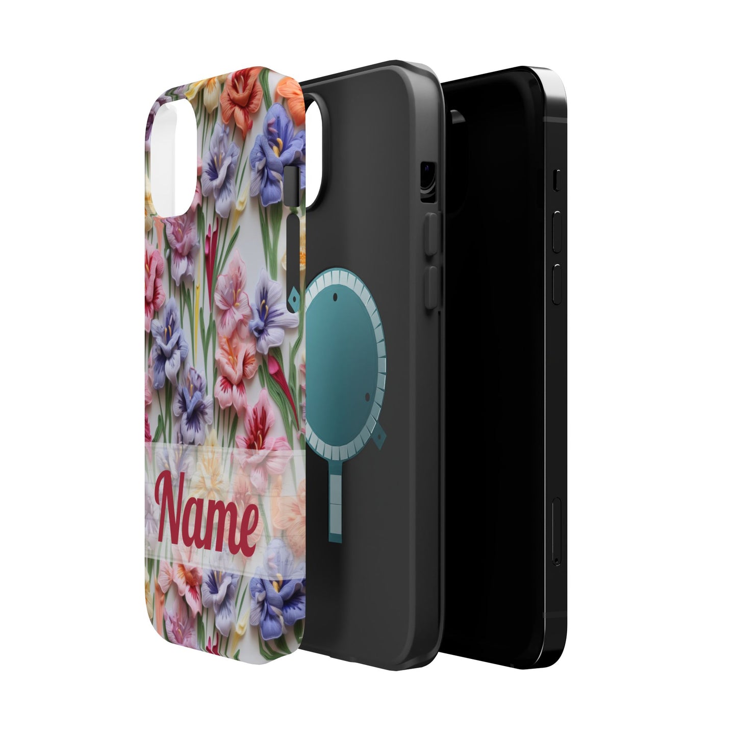 August Birth Flower Phone Case • 3D Gladiolus iPhone Cover • Pastel Floral MagSafe Gift