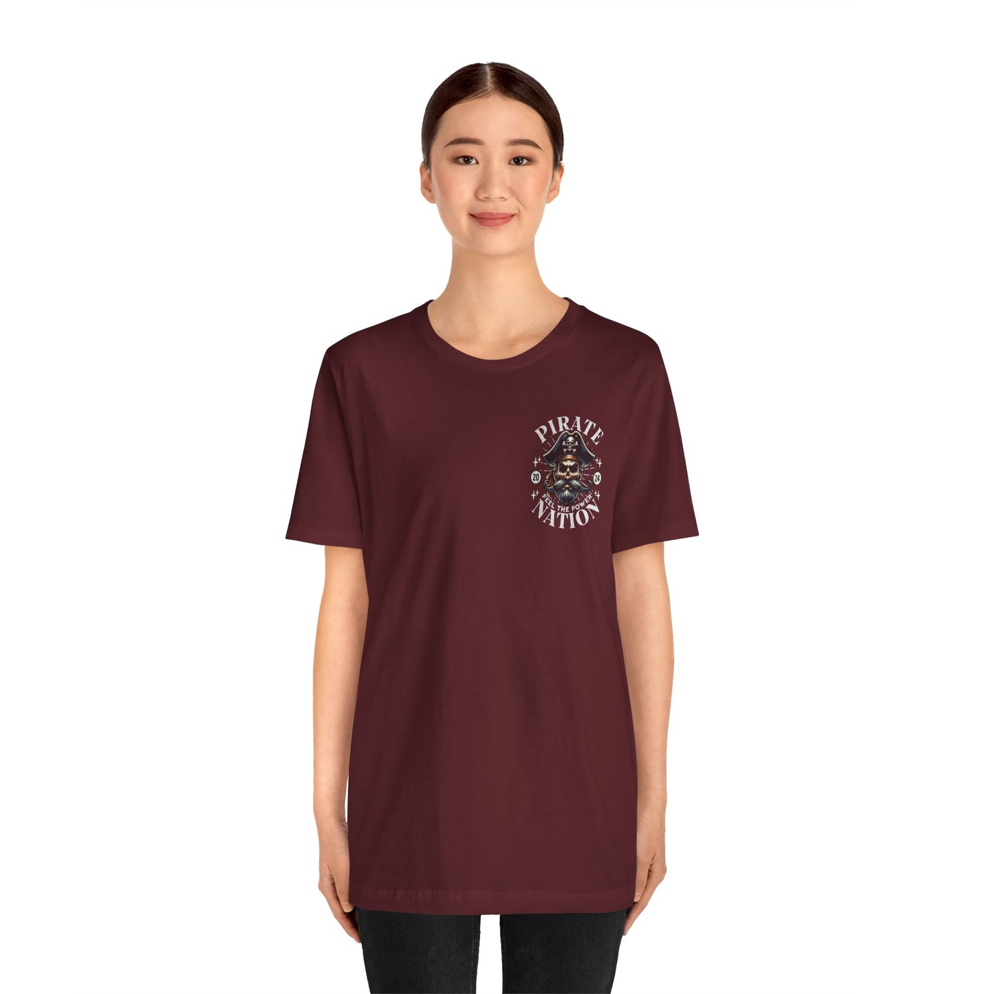 Pirate Nation POCKET DESIGN - Bella Canvas 3001 Unisex Jersey Short Sleeve Tee