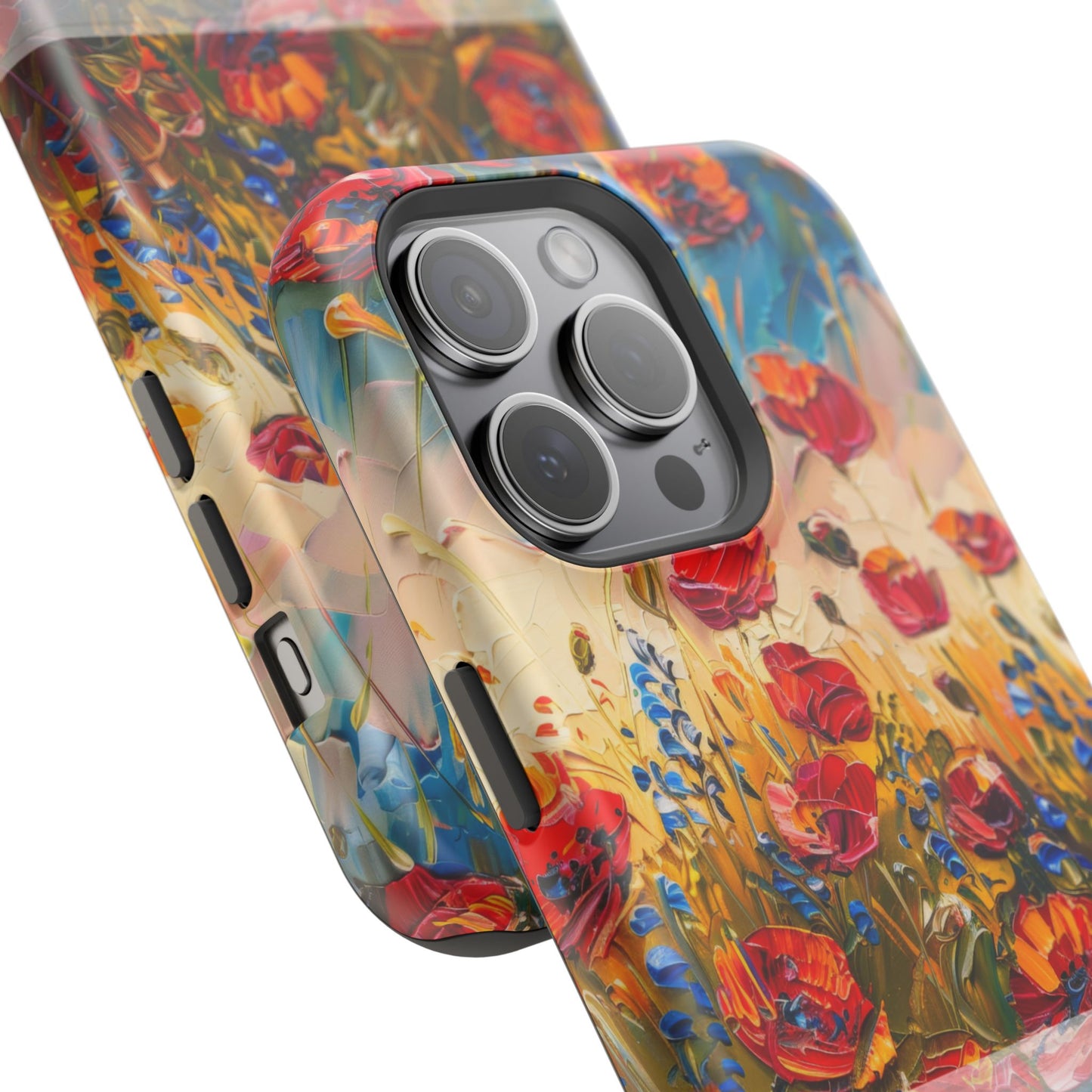 August Birth Flower Phone Case • Red Poppies Poppy iPhone Cover • Colorful Floral MagSafe Gift