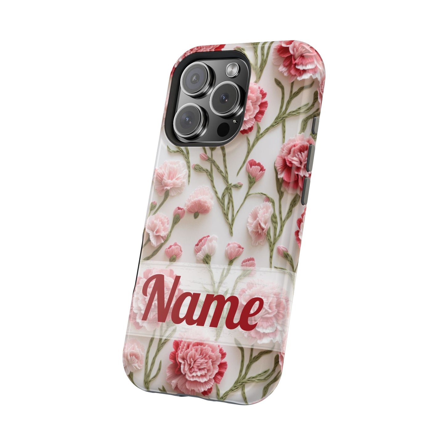 January Birth Flower Phone Case • Pink Carnation iPhone Cover • MagSafe Gift for Her